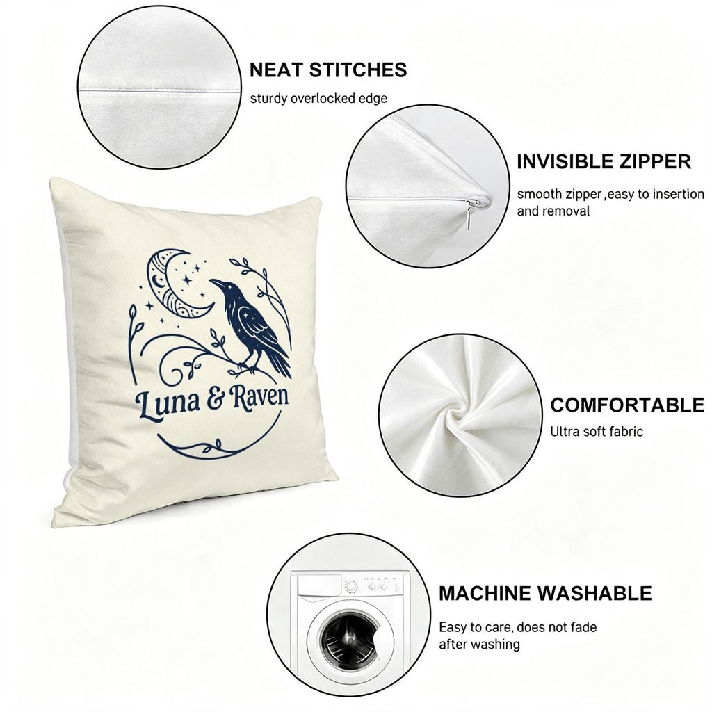 Luna & Raven Velvet Pillow Cover