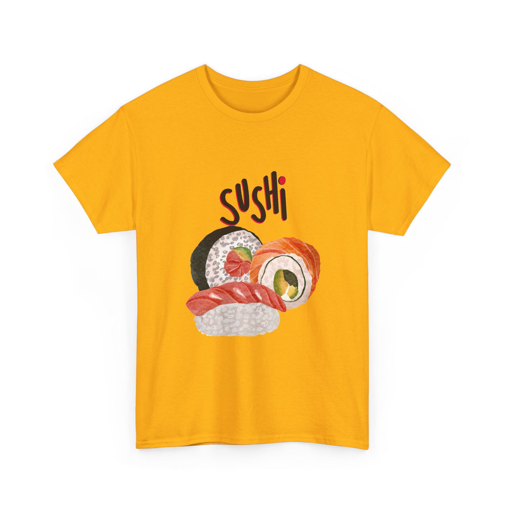 Sushi Graphic Tee — Cute Watercolor Sushi Roll & Nigiri T-Shirt