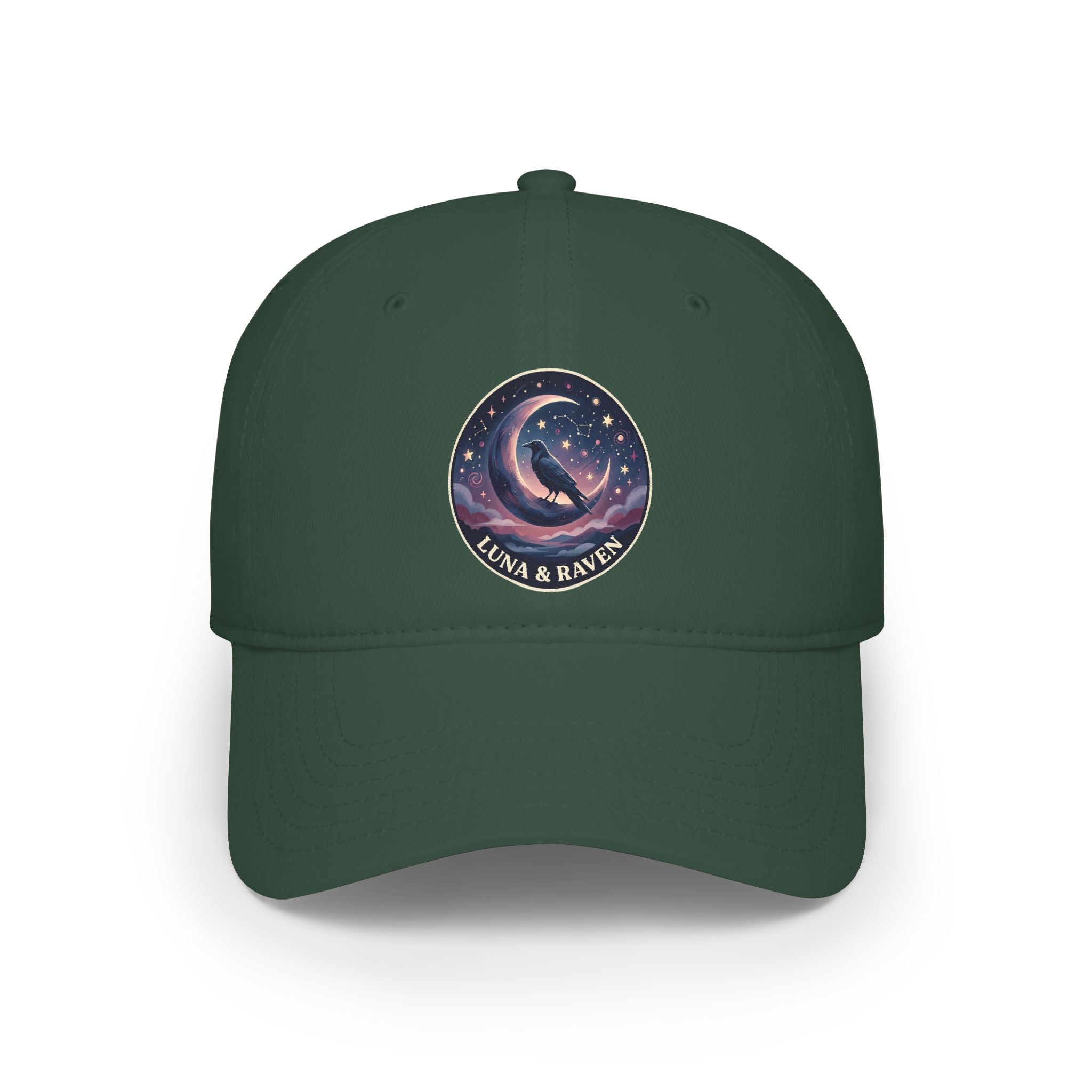 Luna & Raven Night Sky Embroidered Baseball Cap
