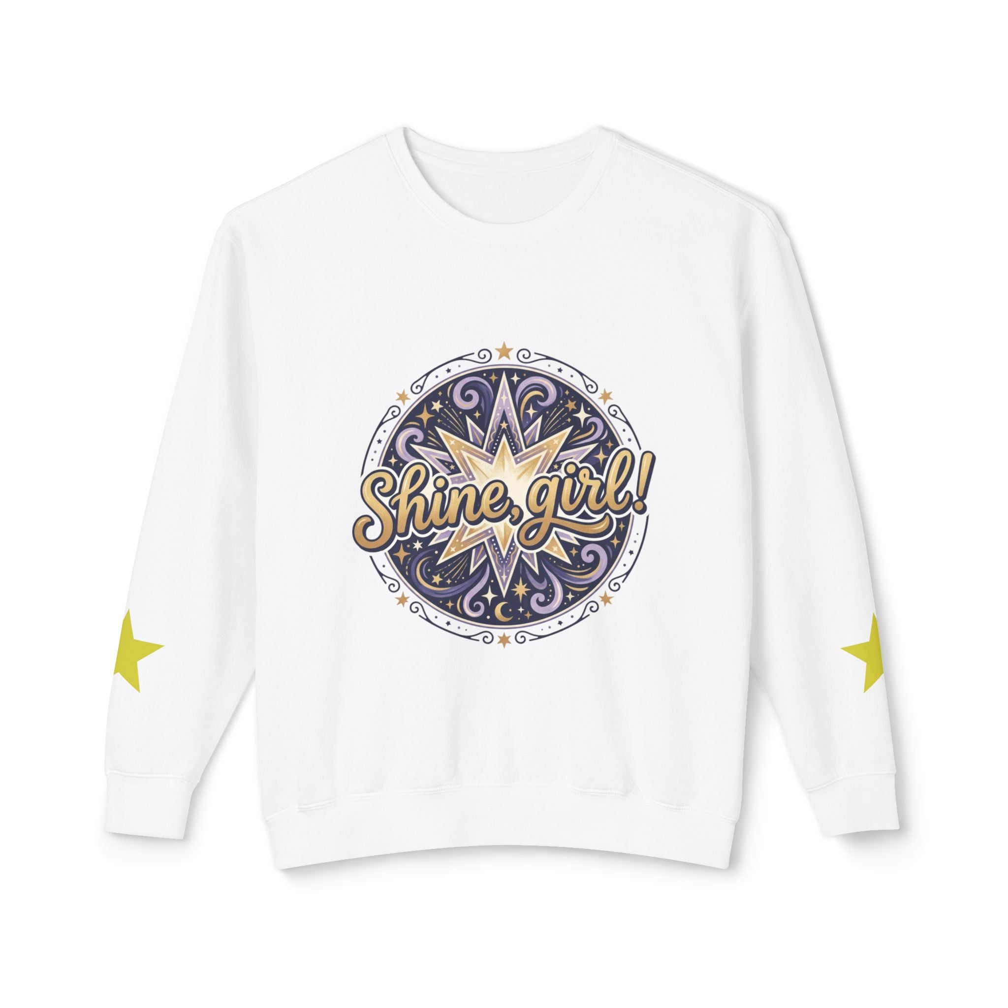 Shine Girl Crewneck Sweatshirt — Retro Star Graphic