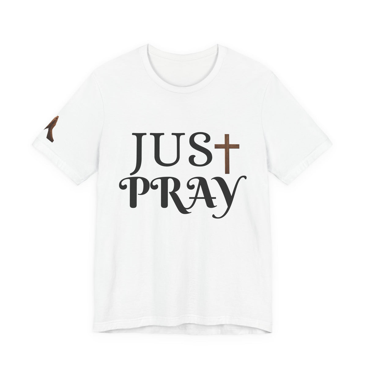 Just Pray T‑Shirt — Christian Faith Tee with Cross Design