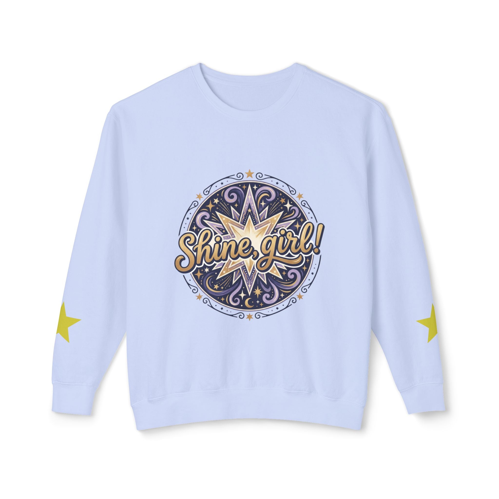 Shine Girl Crewneck Sweatshirt — Retro Star Graphic