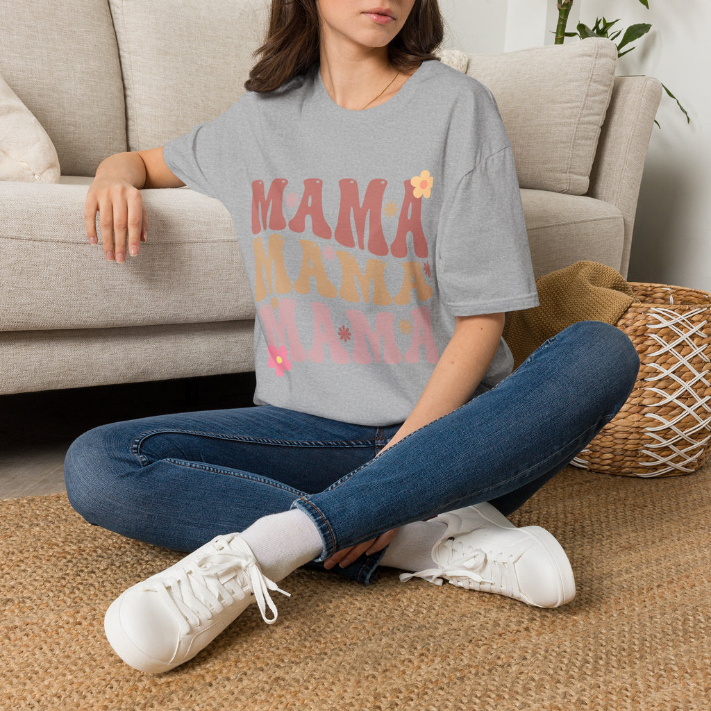 Mama Retro Floral Tee — ’MAMA’ Graphic Women’s T-Shirt