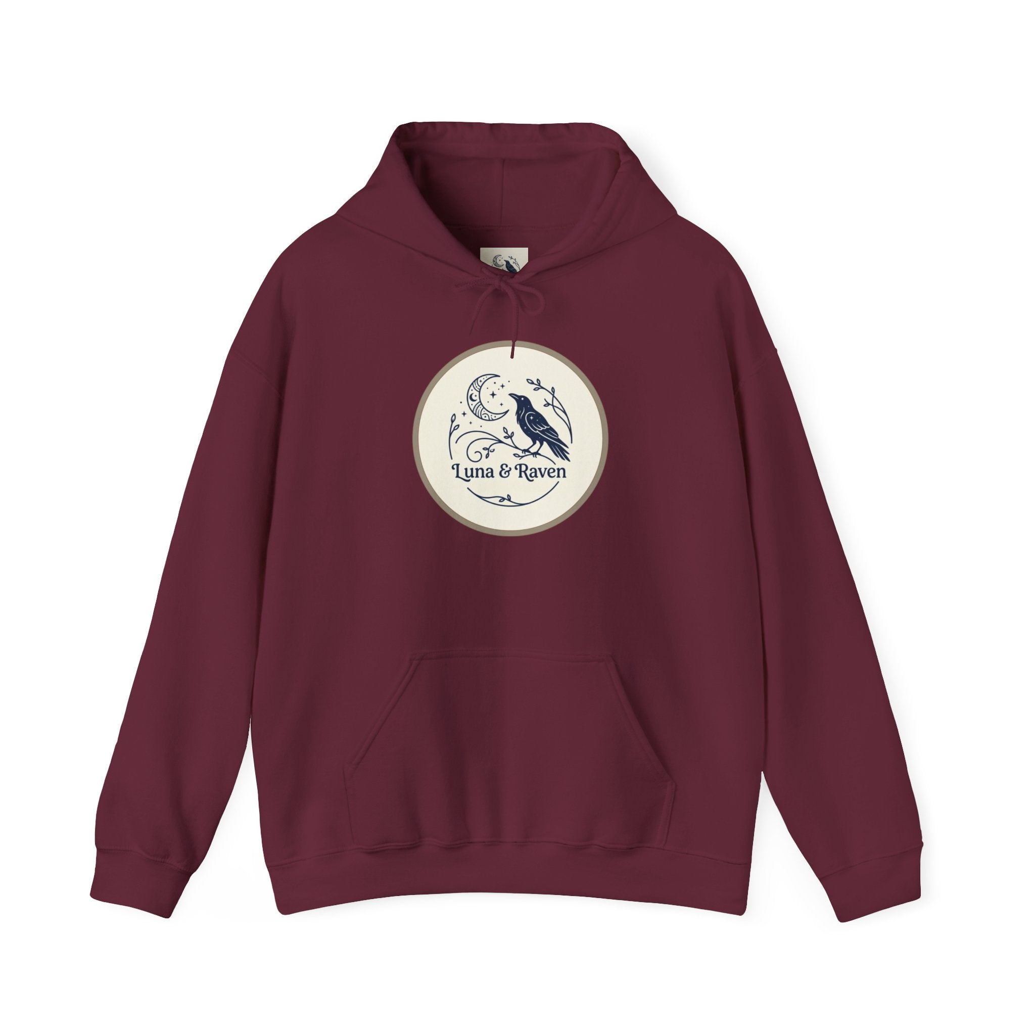 Raven & Moon Hoodie – "Luna & Raven" Celestial Pullover