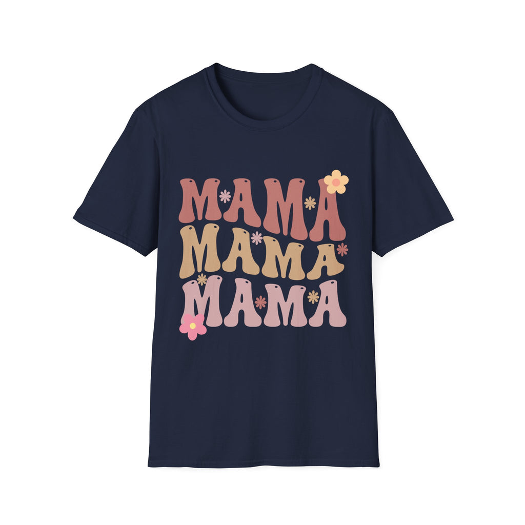 Mama Retro Floral Tee — ’MAMA’ Graphic Women’s T-Shirt