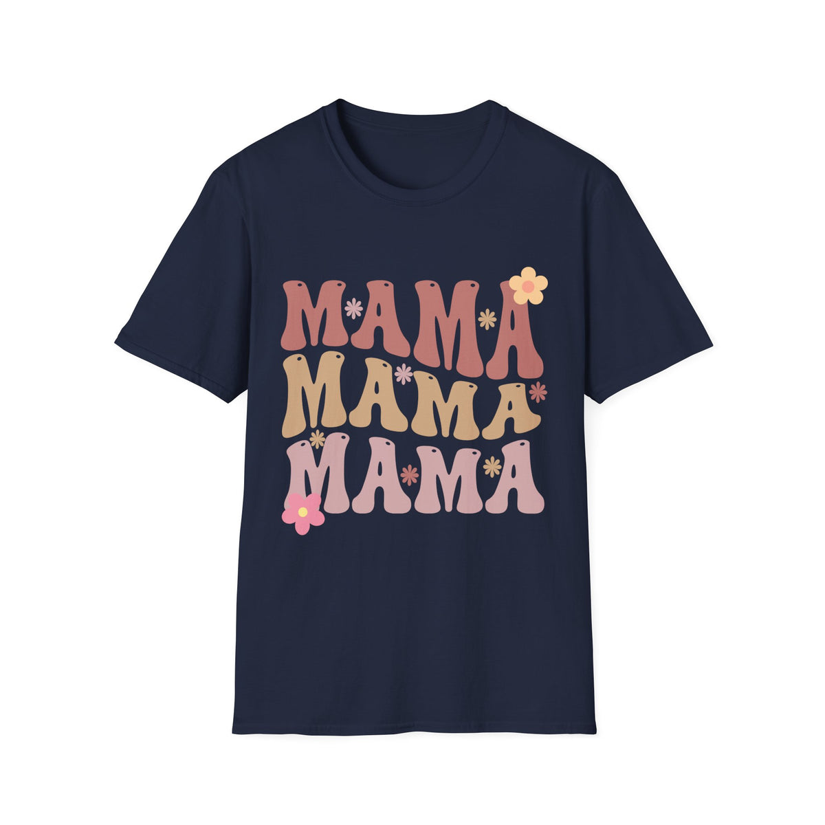 Mama Retro Floral Tee — ’MAMA’ Graphic Women’s T-Shirt