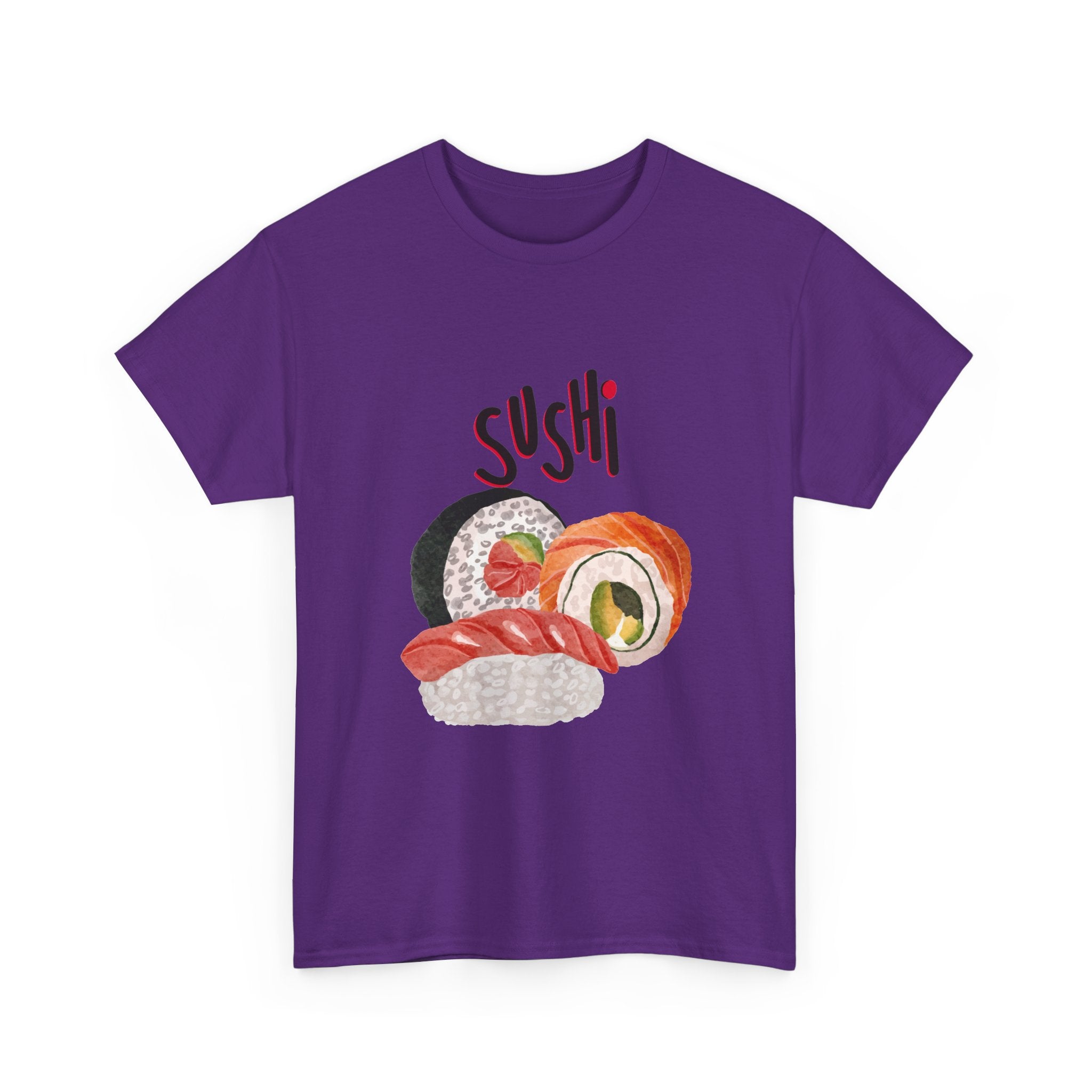 Sushi Graphic Tee — Cute Watercolor Sushi Roll & Nigiri T-Shirt