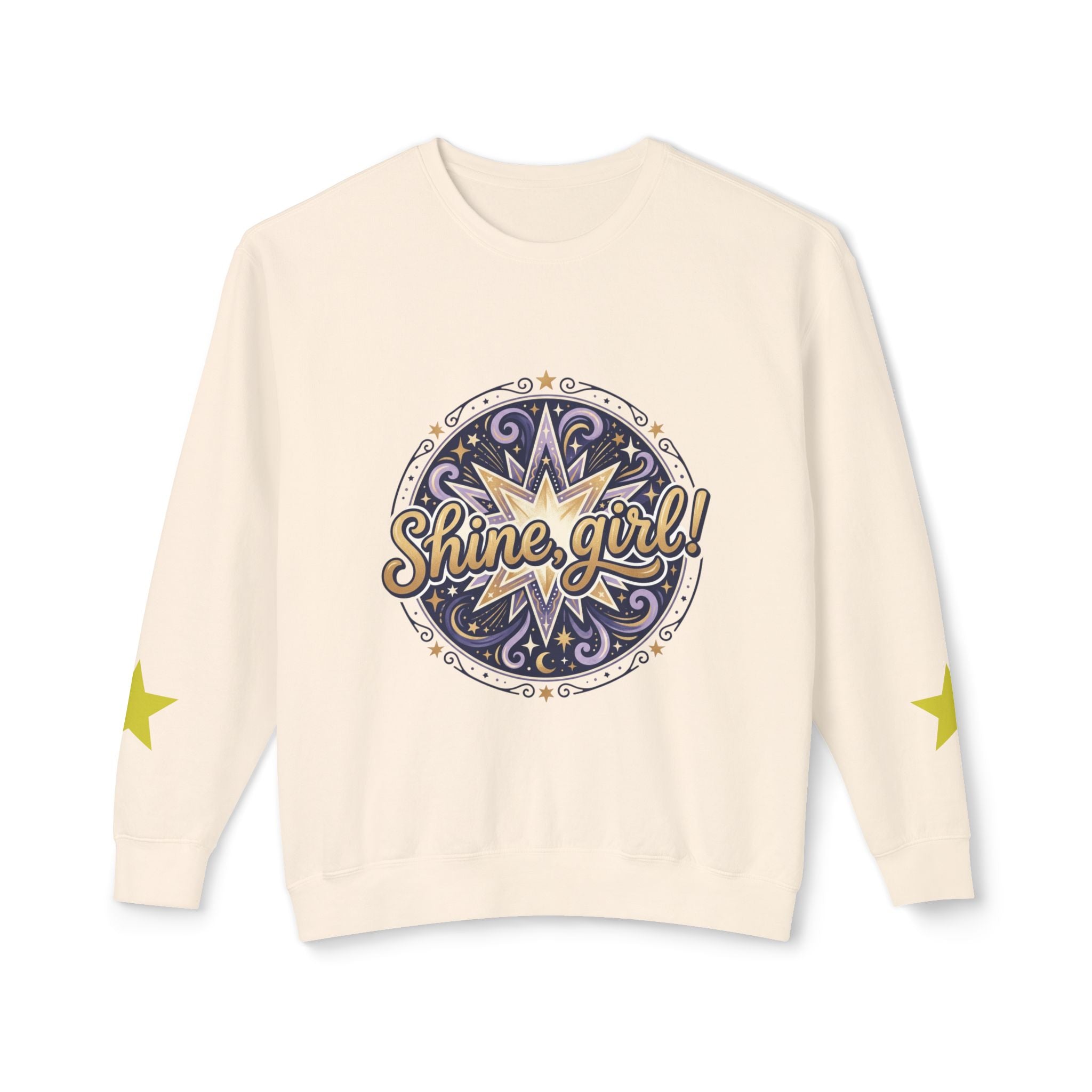 Shine Girl Crewneck Sweatshirt — Retro Star Graphic
