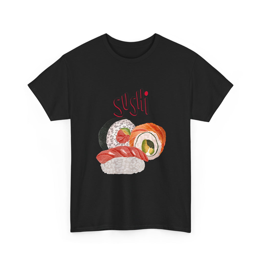 Sushi Graphic Tee — Cute Watercolor Sushi Roll & Nigiri T-Shirt