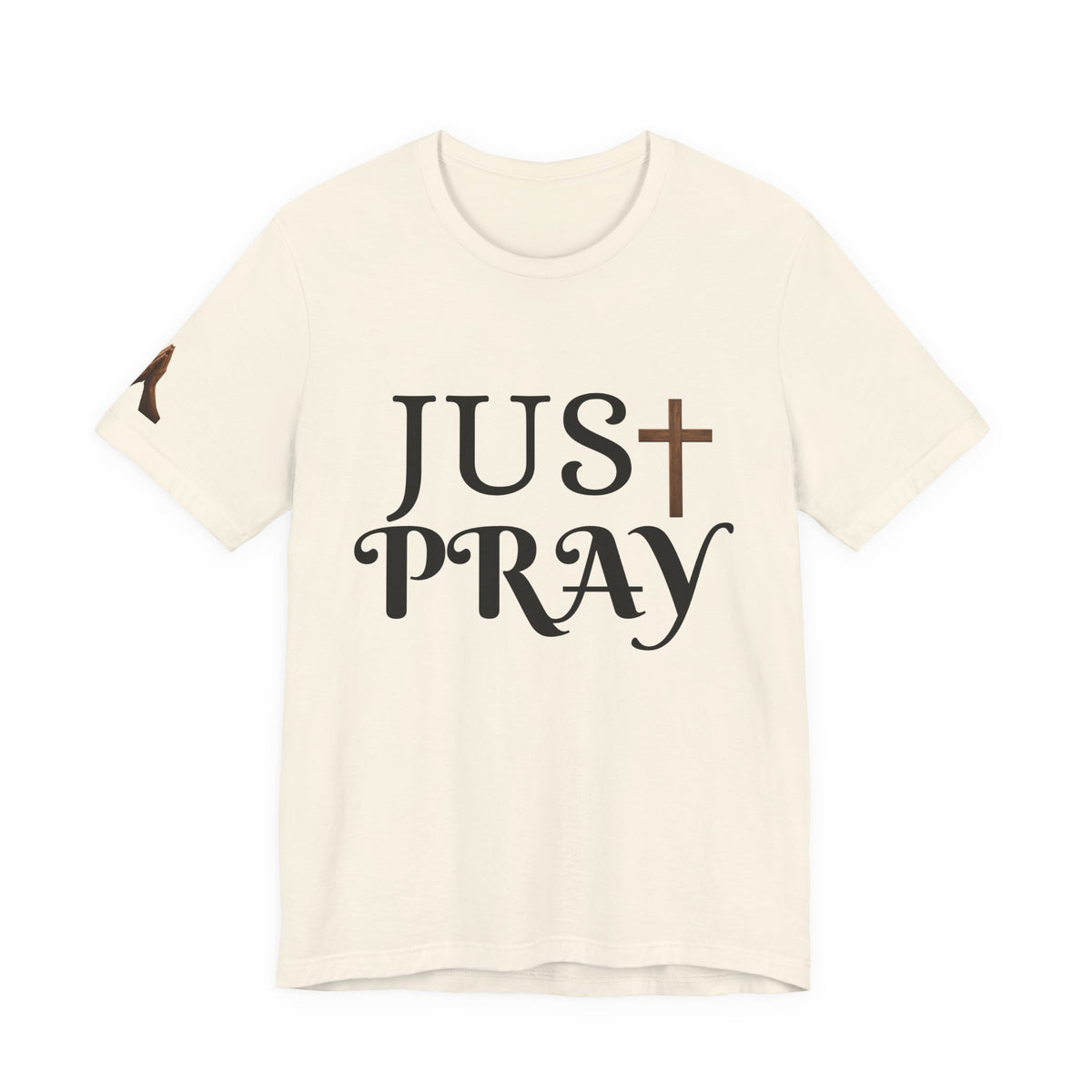 Just Pray T‑Shirt — Christian Faith Tee with Cross Design
