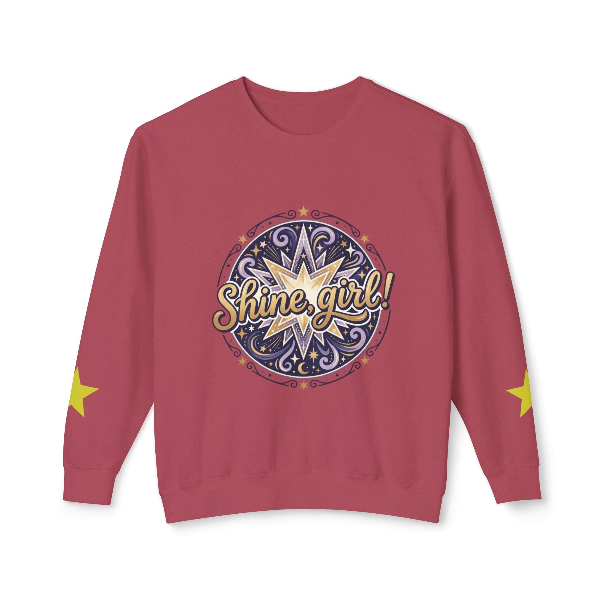 Shine Girl Crewneck Sweatshirt — Retro Star Graphic