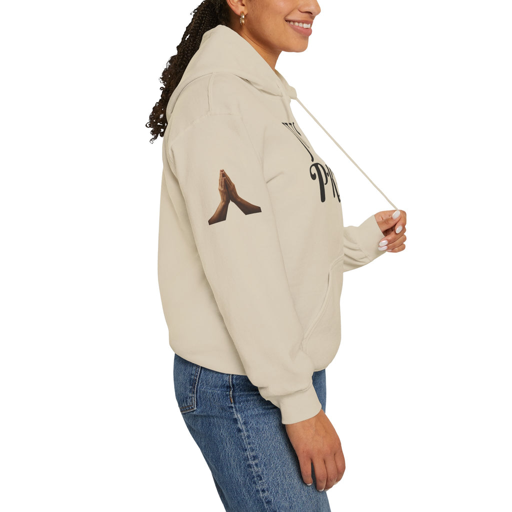Just Pray Hoodie — Christian Faith Hoodie with Cross & Praying Hands