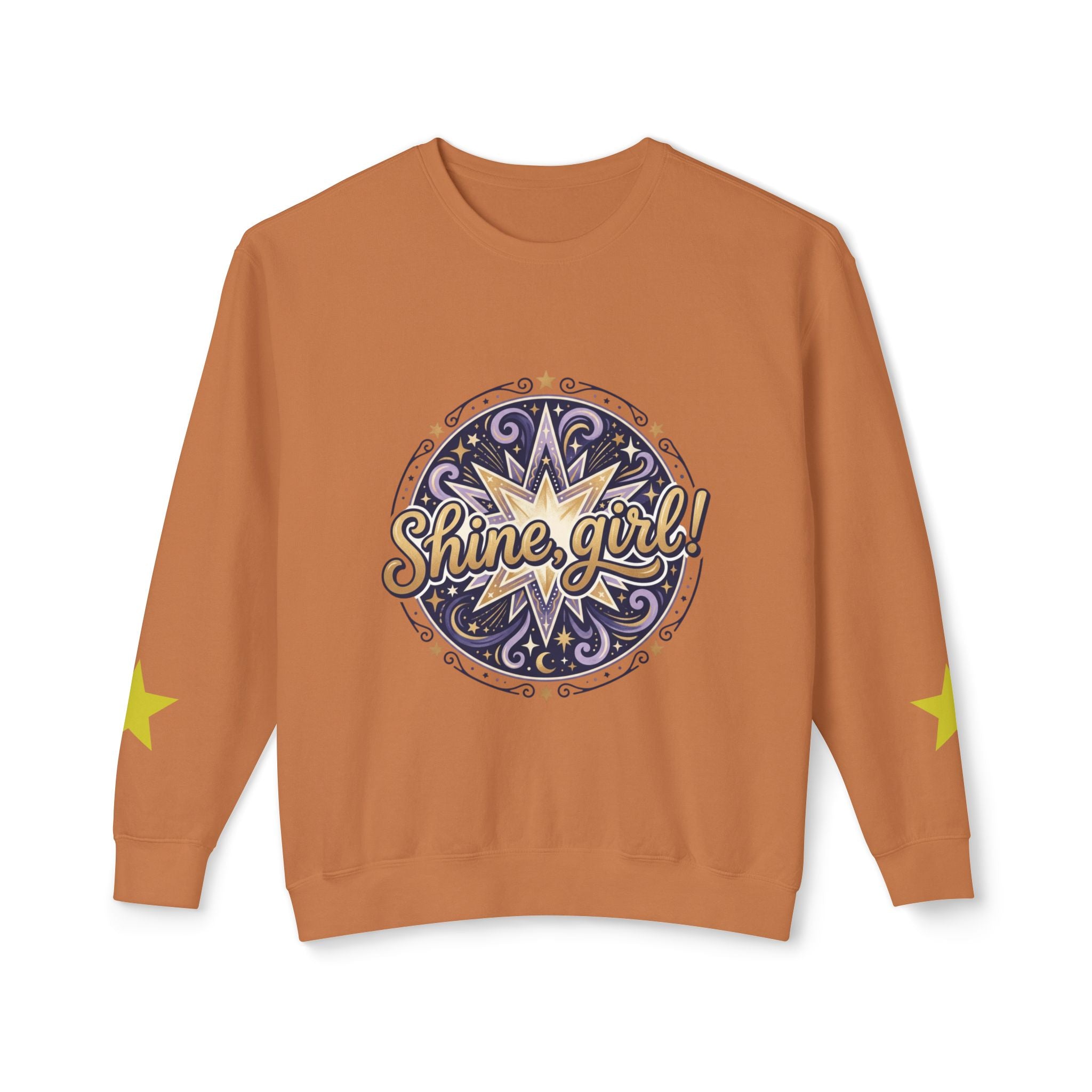 Shine Girl Crewneck Sweatshirt — Retro Star Graphic