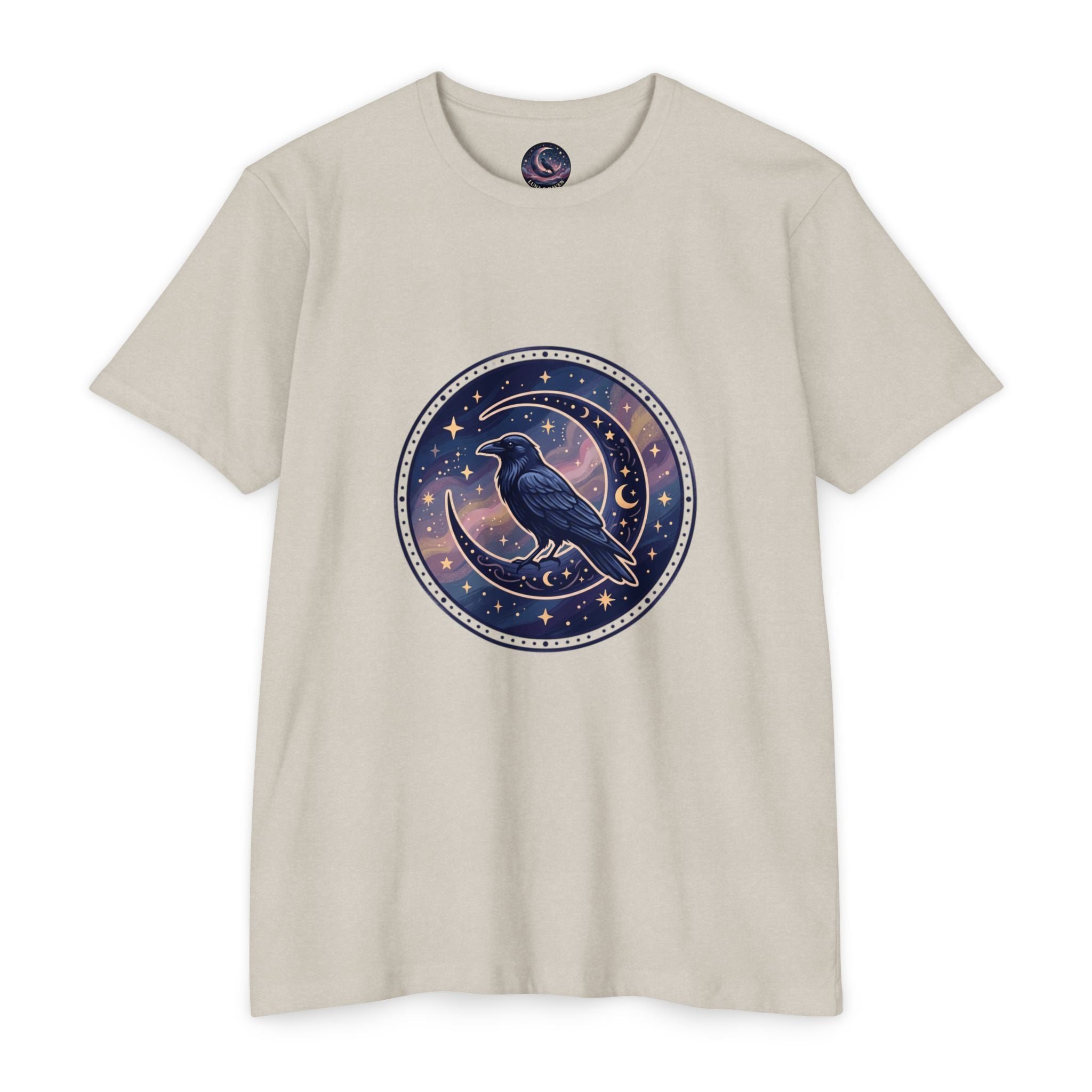 Mystic Raven Moon T-Shirt — Celestial Crow Graphic Tee