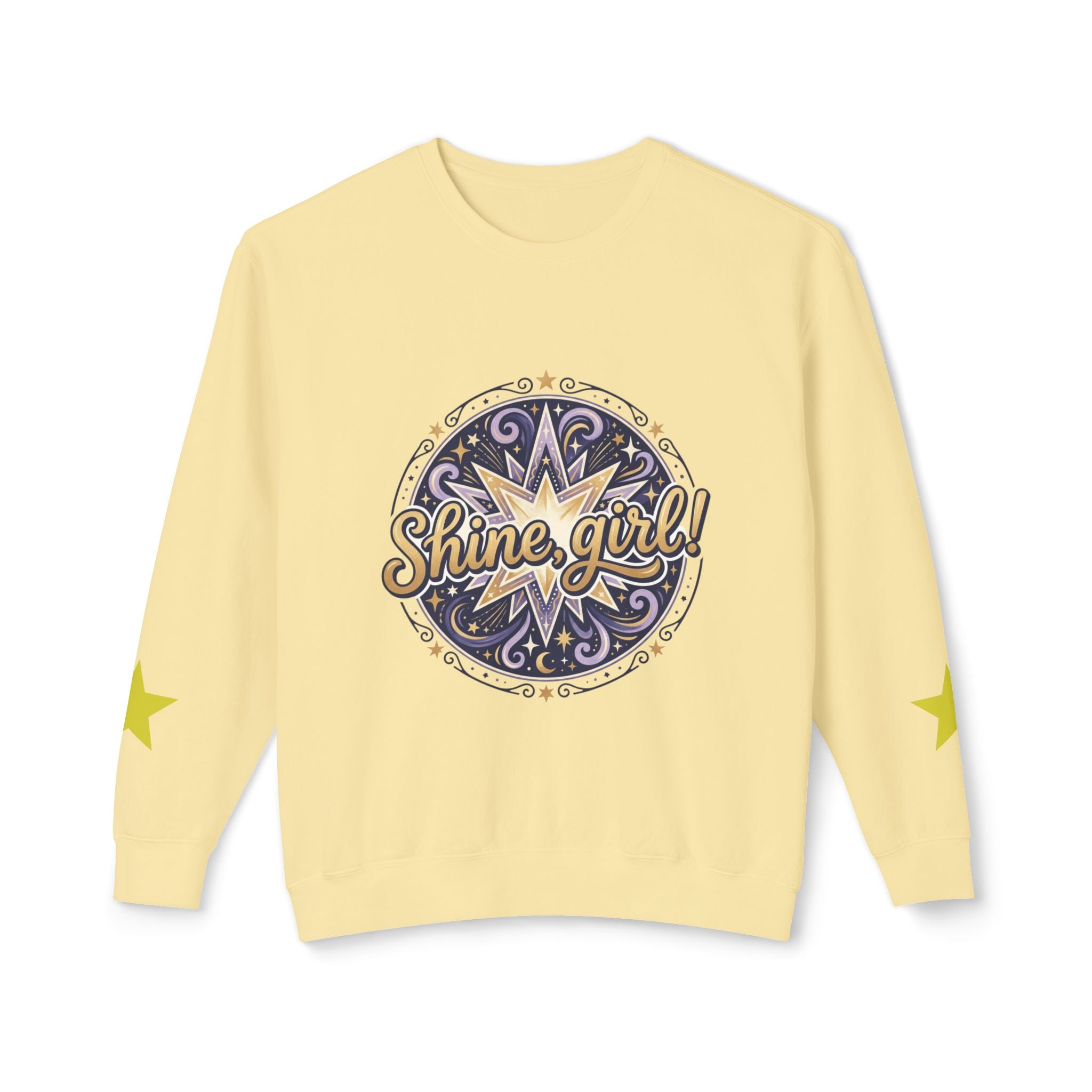 Shine Girl Crewneck Sweatshirt — Retro Star Graphic
