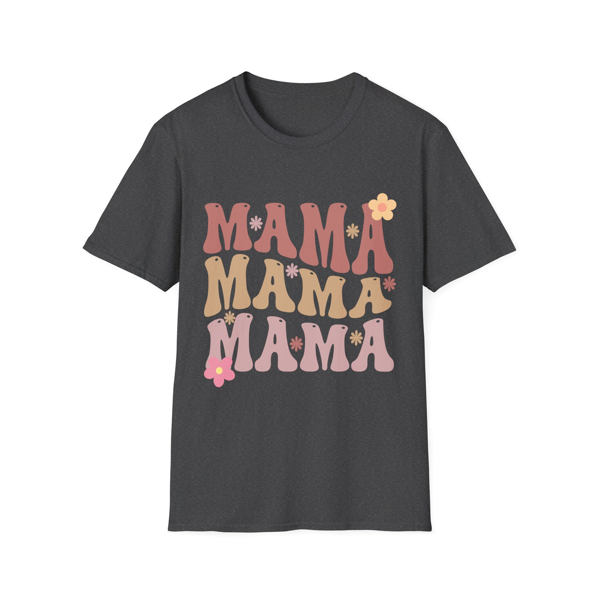 Mama Retro Floral Tee — ’MAMA’ Graphic Women’s T-Shirt