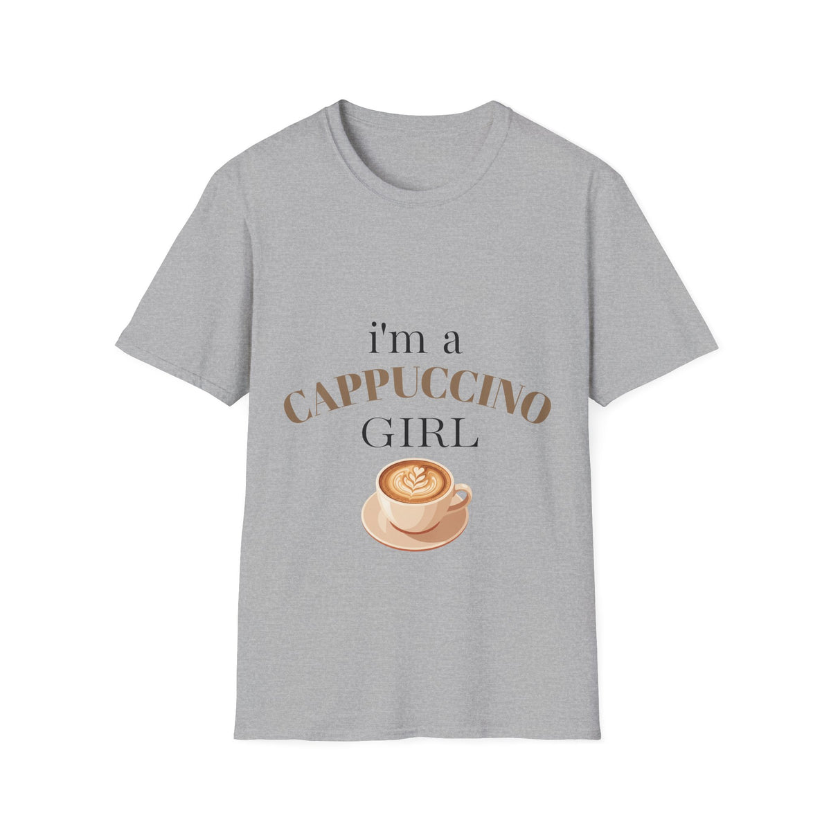Cappuccino Girl T-Shirt – “I’m a Cappuccino Girl” Coffee Lover Tee