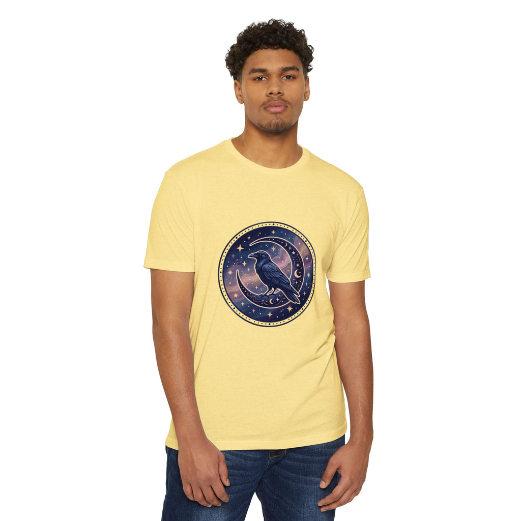 Mystic Raven Moon T-Shirt — Celestial Crow Graphic Tee