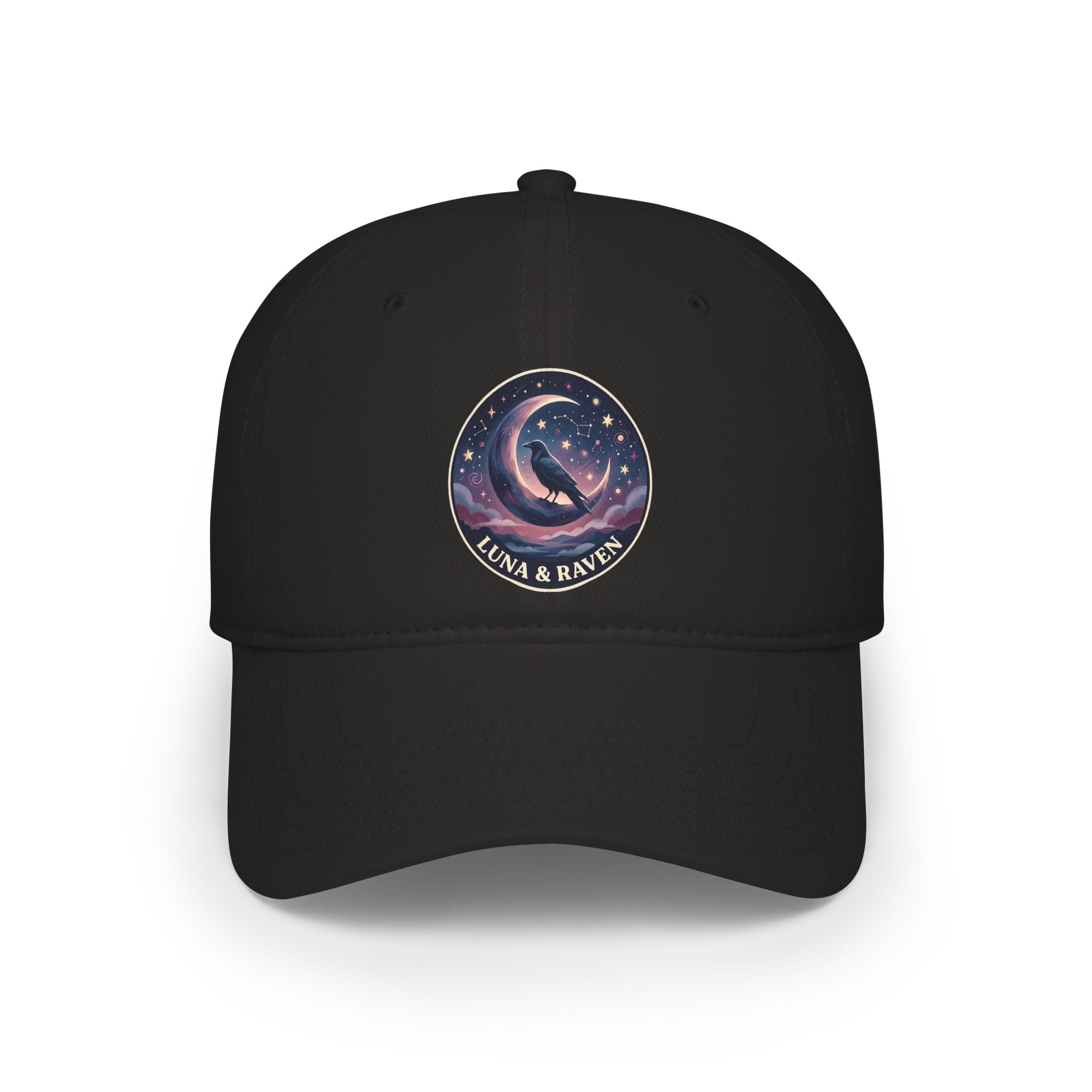 Luna & Raven Night Sky Embroidered Baseball Cap