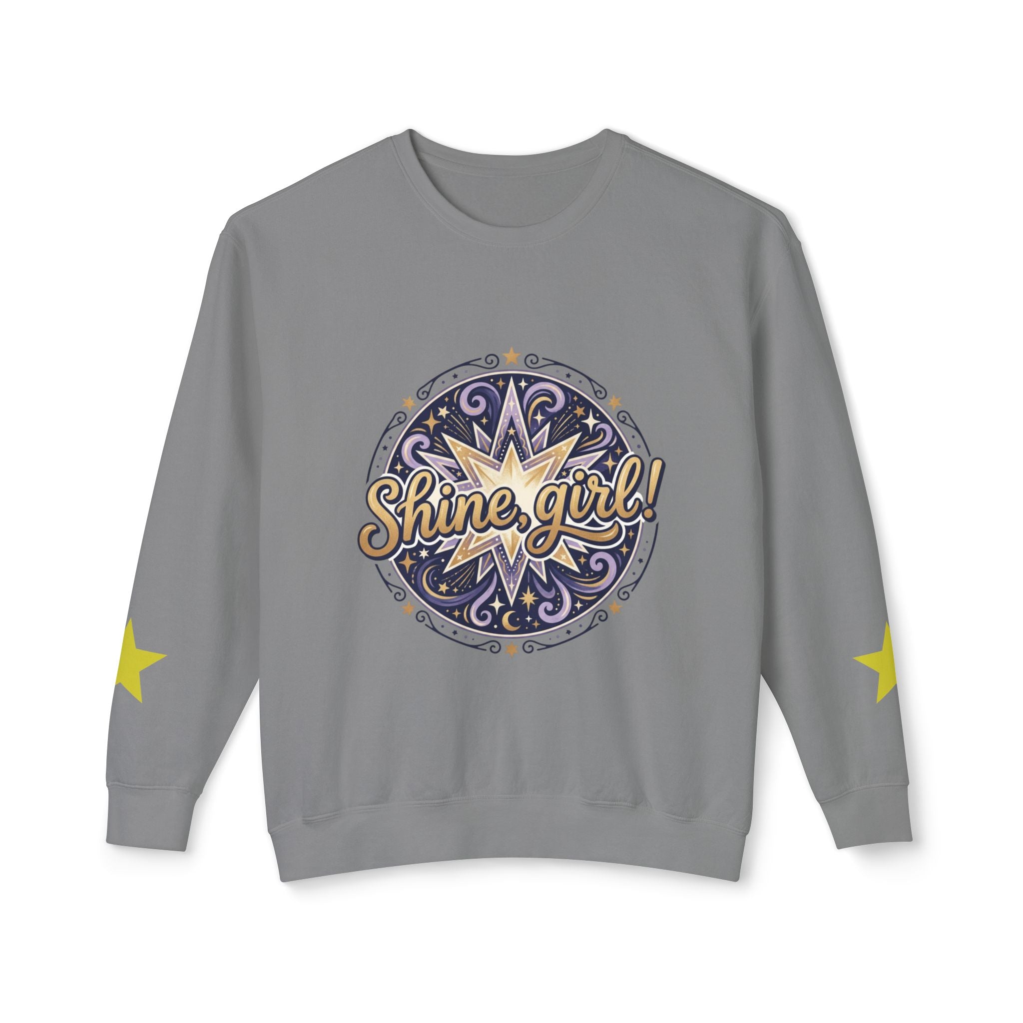 Shine Girl Crewneck Sweatshirt — Retro Star Graphic