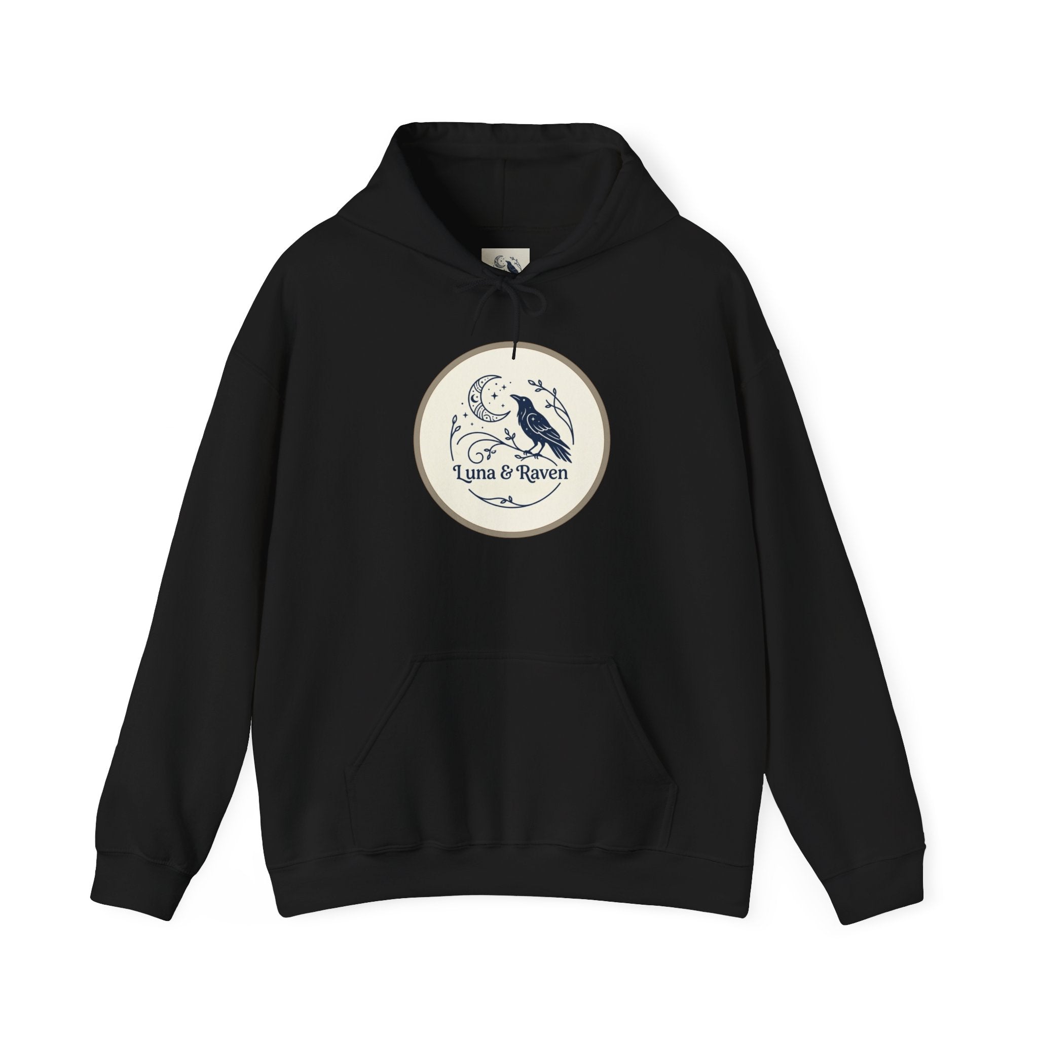 Raven & Moon Hoodie – "Luna & Raven" Celestial Pullover