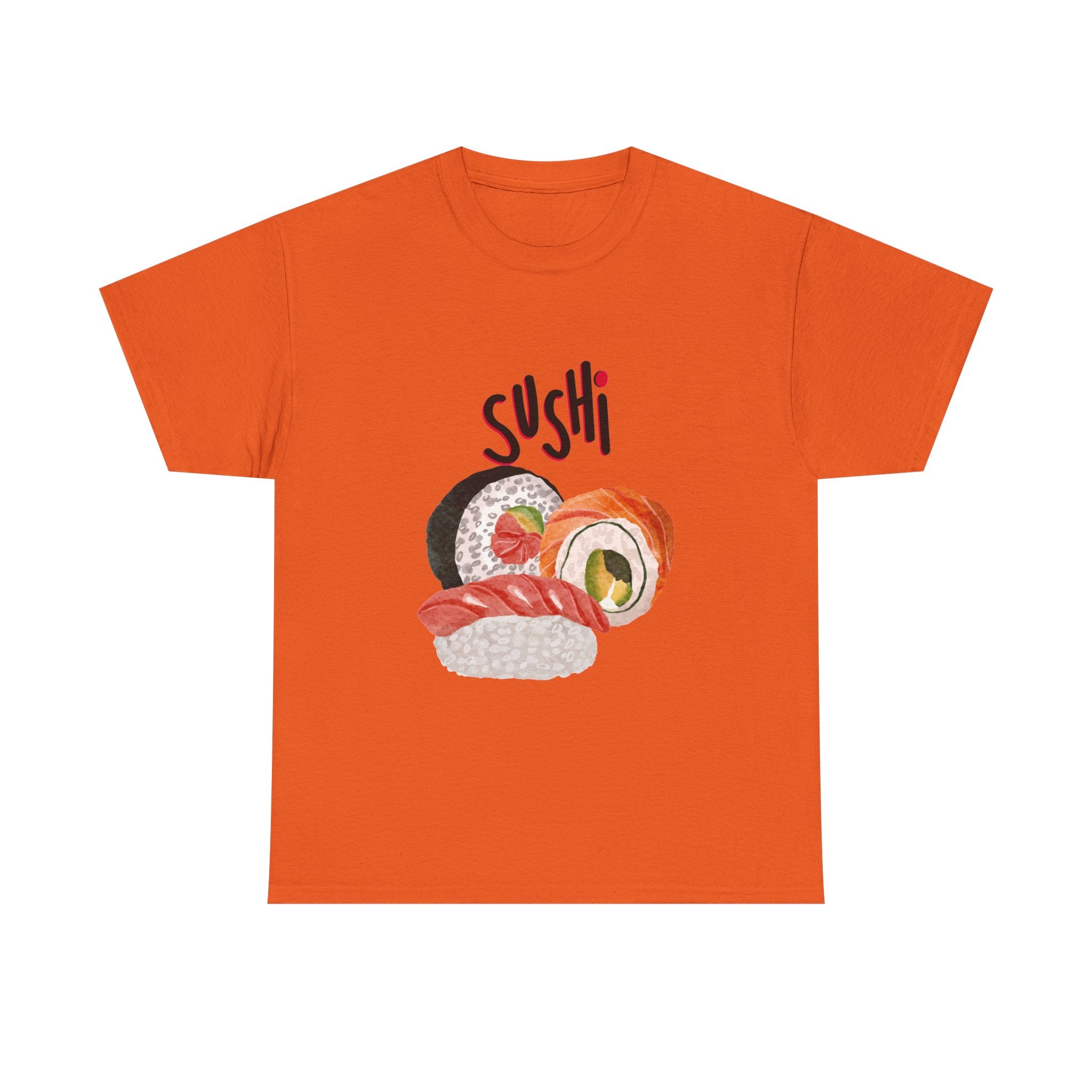 Sushi Graphic Tee — Cute Watercolor Sushi Roll & Nigiri T-Shirt