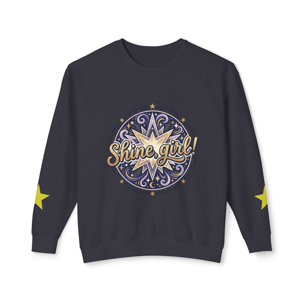 Shine Girl Crewneck Sweatshirt — Retro Star Graphic