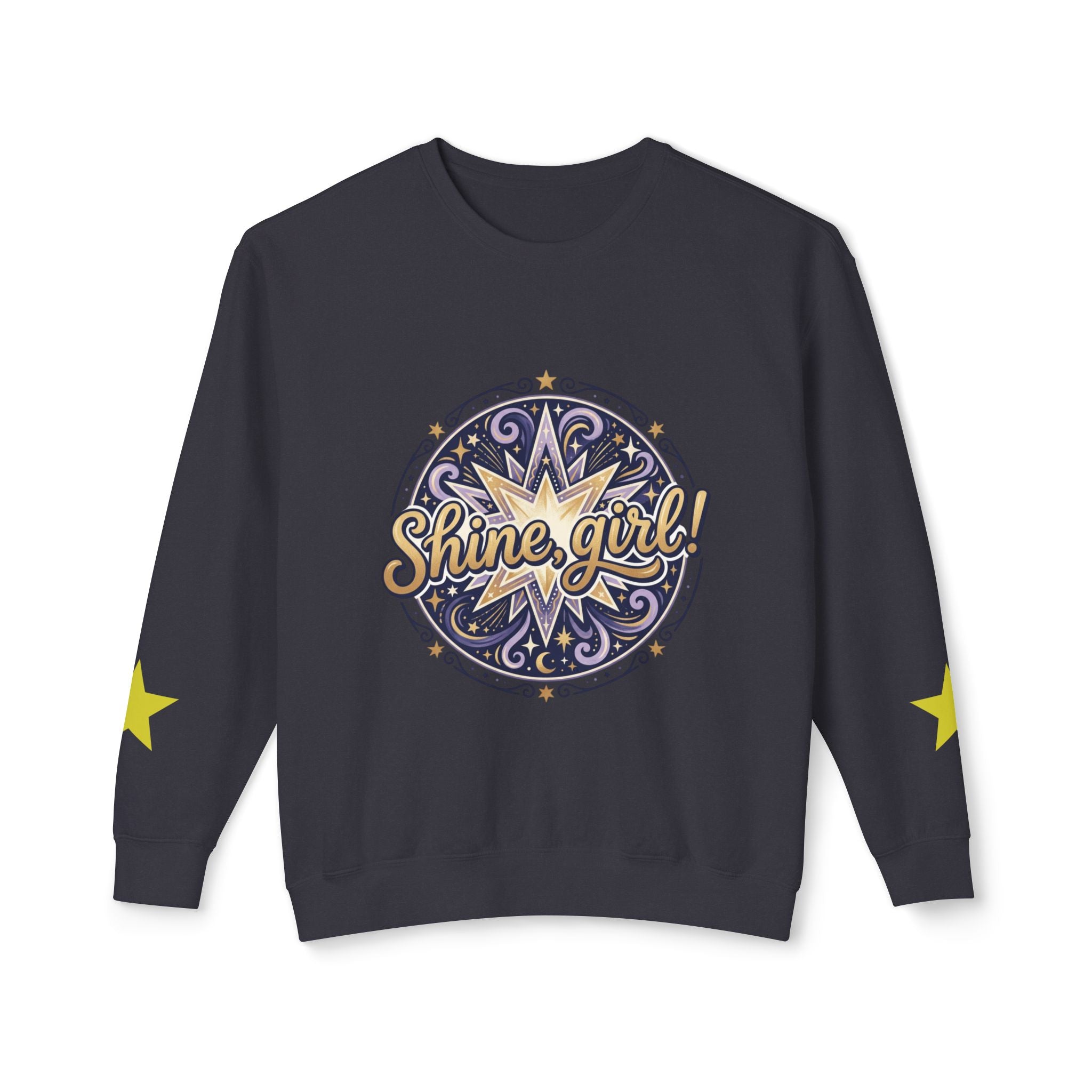 Shine Girl Crewneck Sweatshirt — Retro Star Graphic