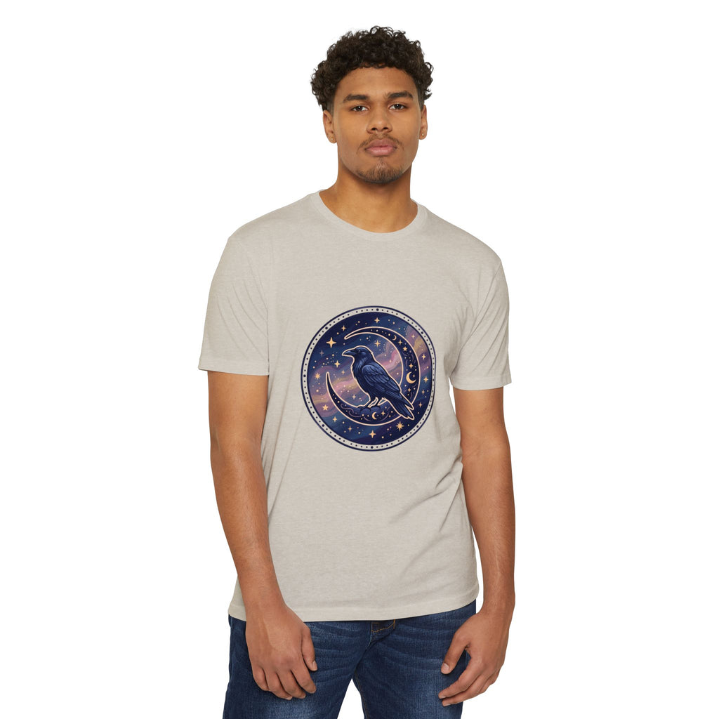 Mystic Raven Moon T-Shirt — Celestial Crow Graphic Tee