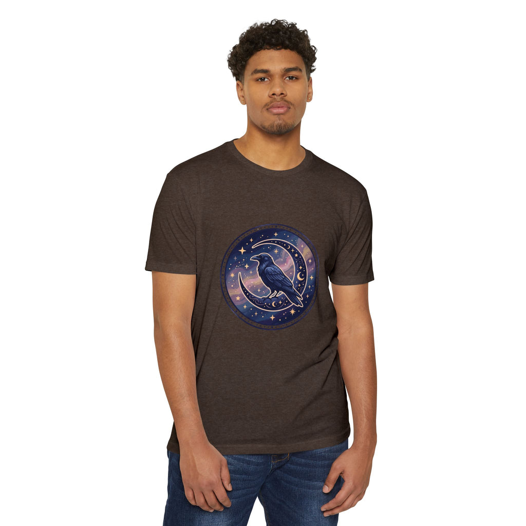 Mystic Raven Moon T-Shirt — Celestial Crow Graphic Tee
