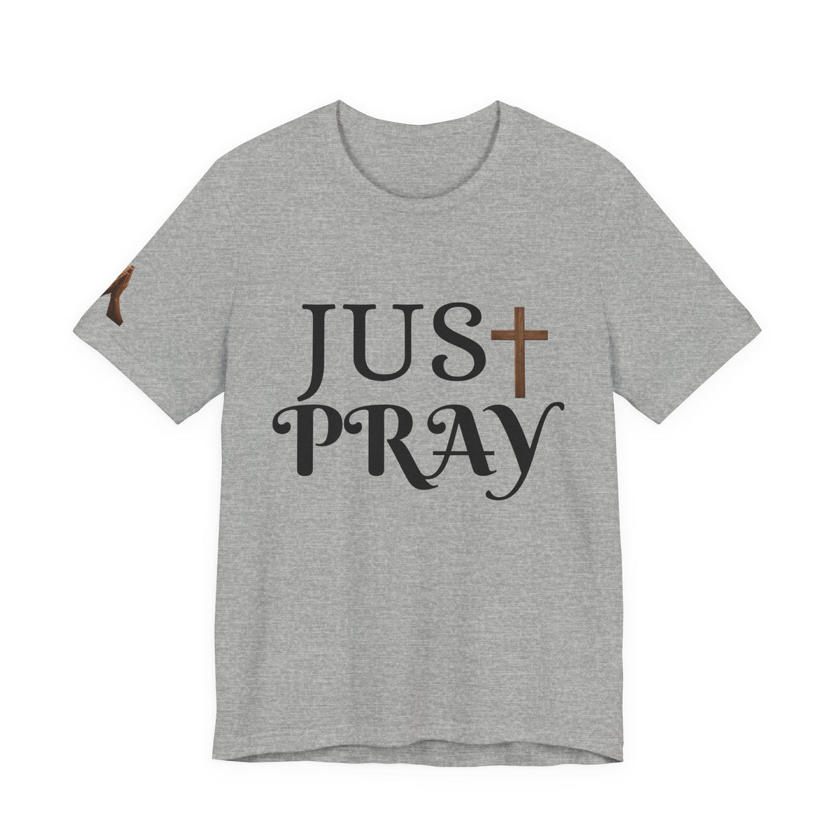 Just Pray T‑Shirt — Christian Faith Tee with Cross Design