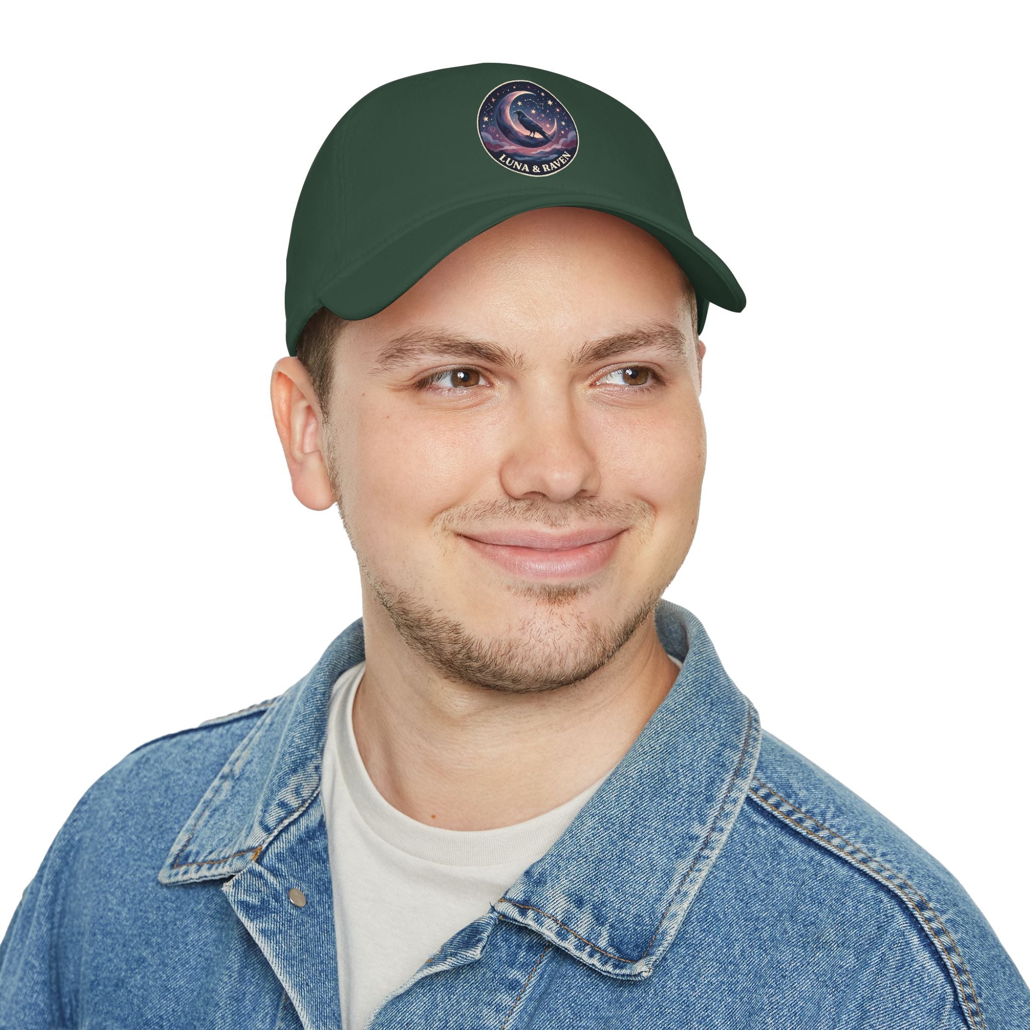Luna & Raven Night Sky Embroidered Baseball Cap