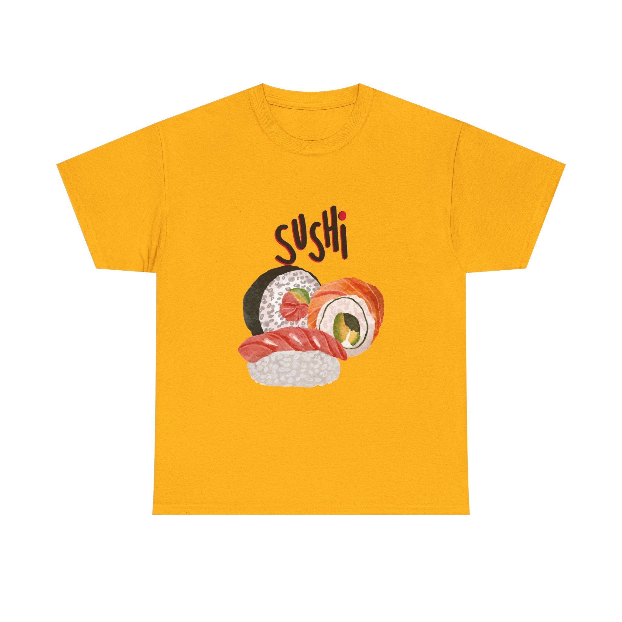 Sushi Graphic Tee — Cute Watercolor Sushi Roll & Nigiri T-Shirt