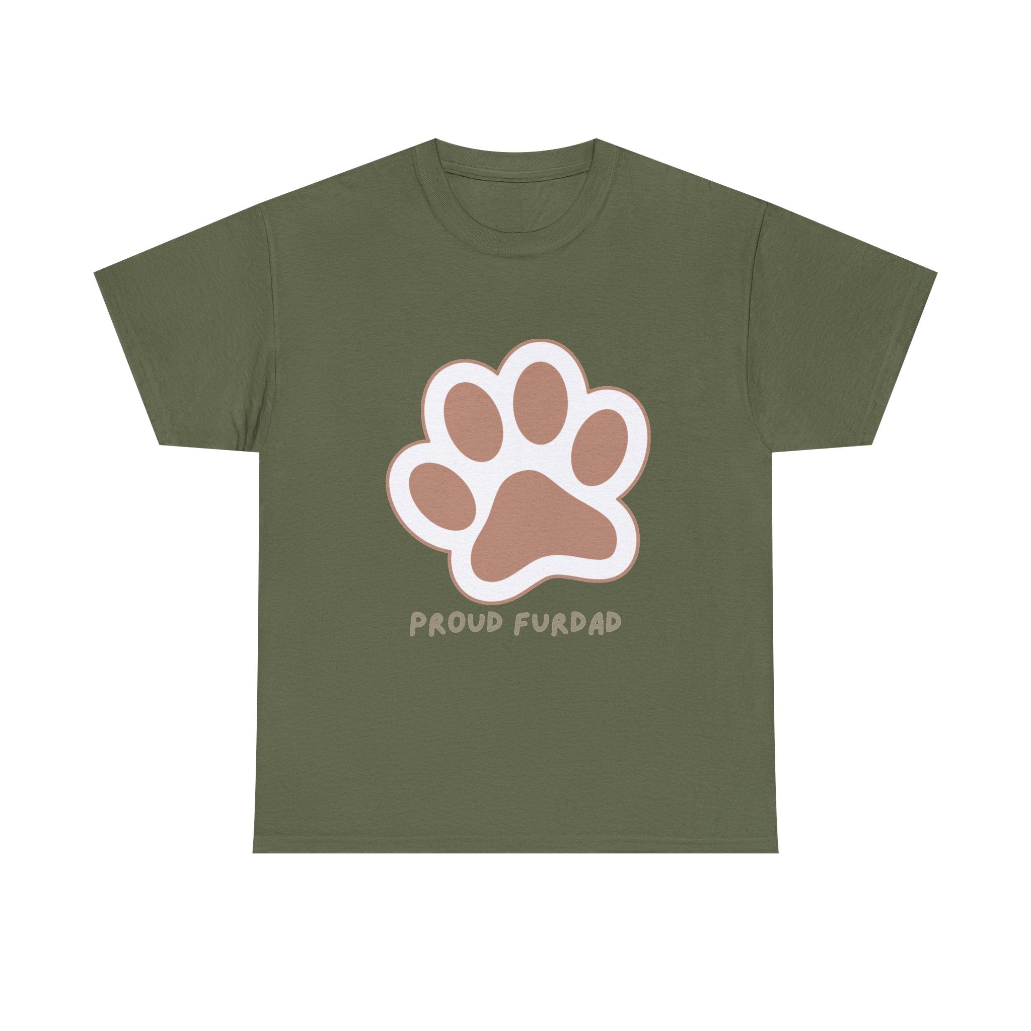 Proud FurDad T-Shirt — Cute Paw Print Dad Tee for Pet Owners