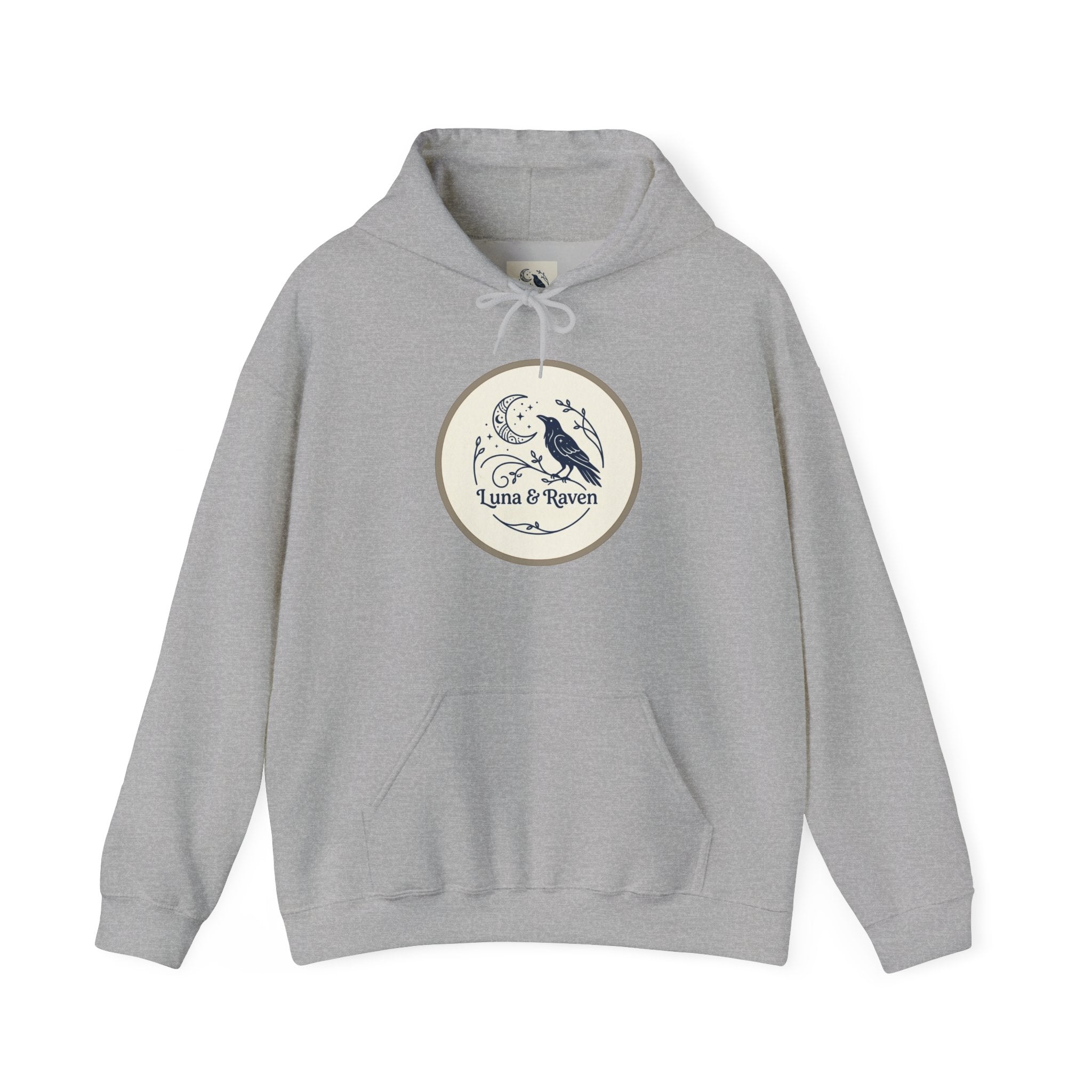 Raven & Moon Hoodie – "Luna & Raven" Celestial Pullover