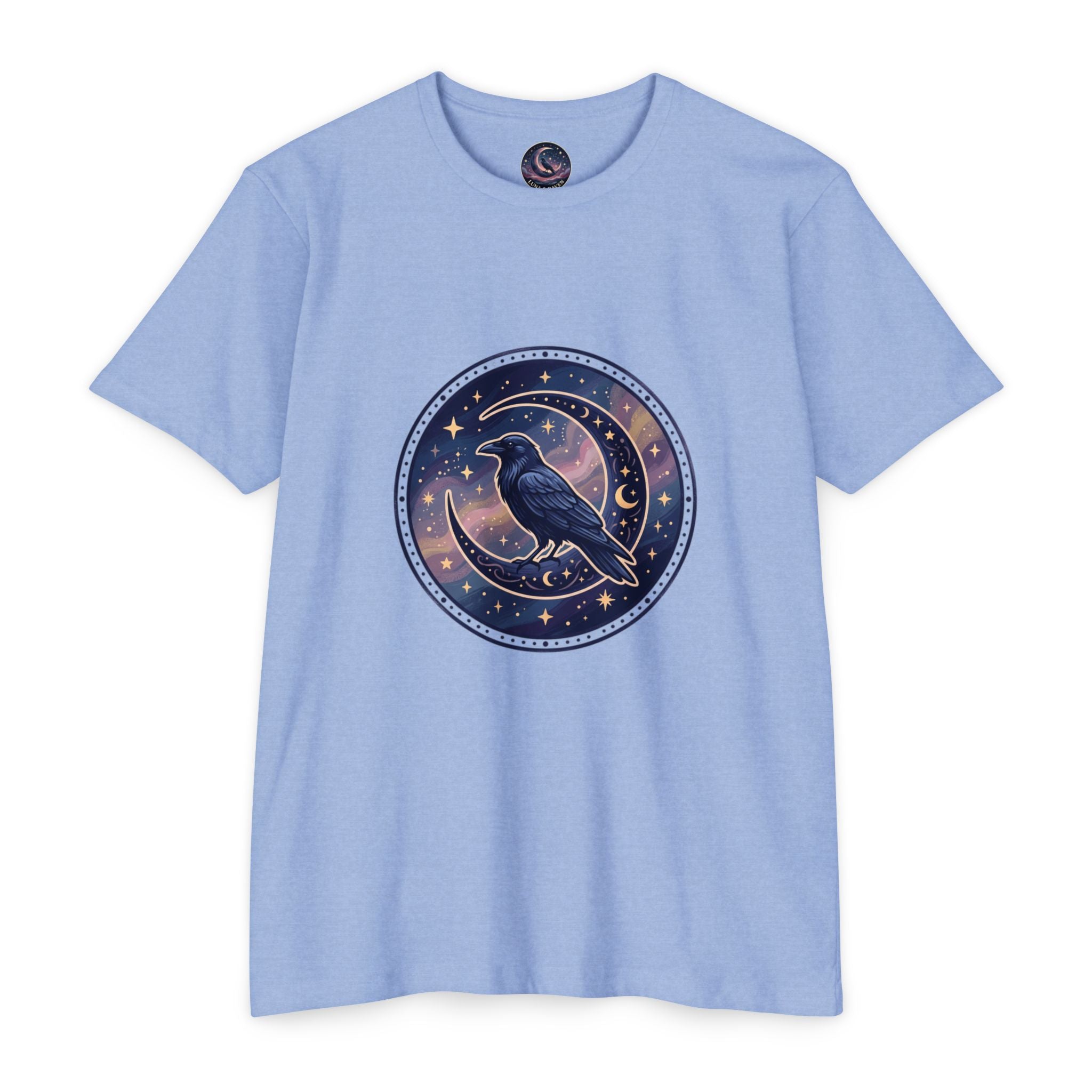 Mystic Raven Moon T-Shirt — Celestial Crow Graphic Tee