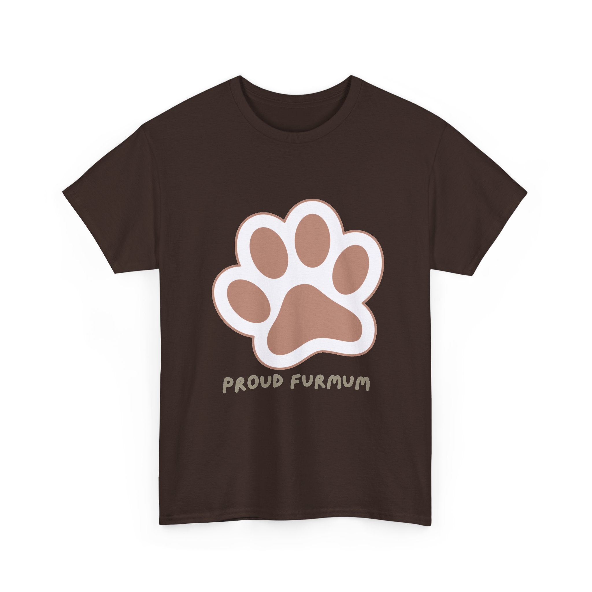 Proud Furmum T-Shirt — Cute Paw Print Tee for Dog Moms