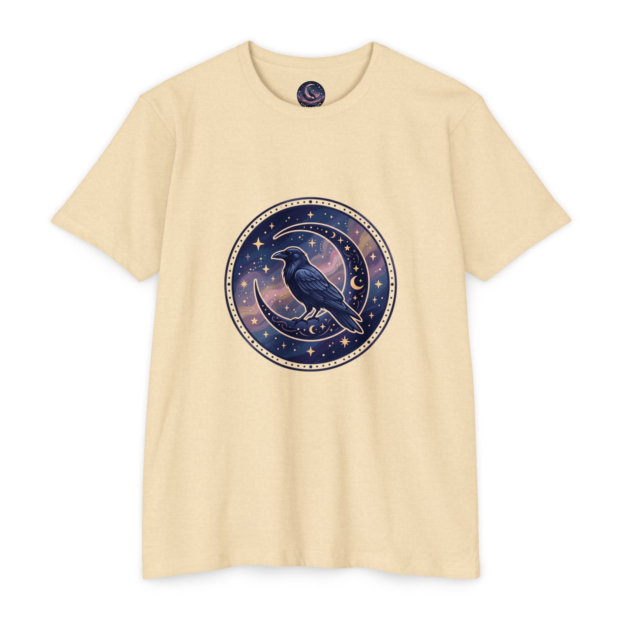 Mystic Raven Moon T-Shirt — Celestial Crow Graphic Tee