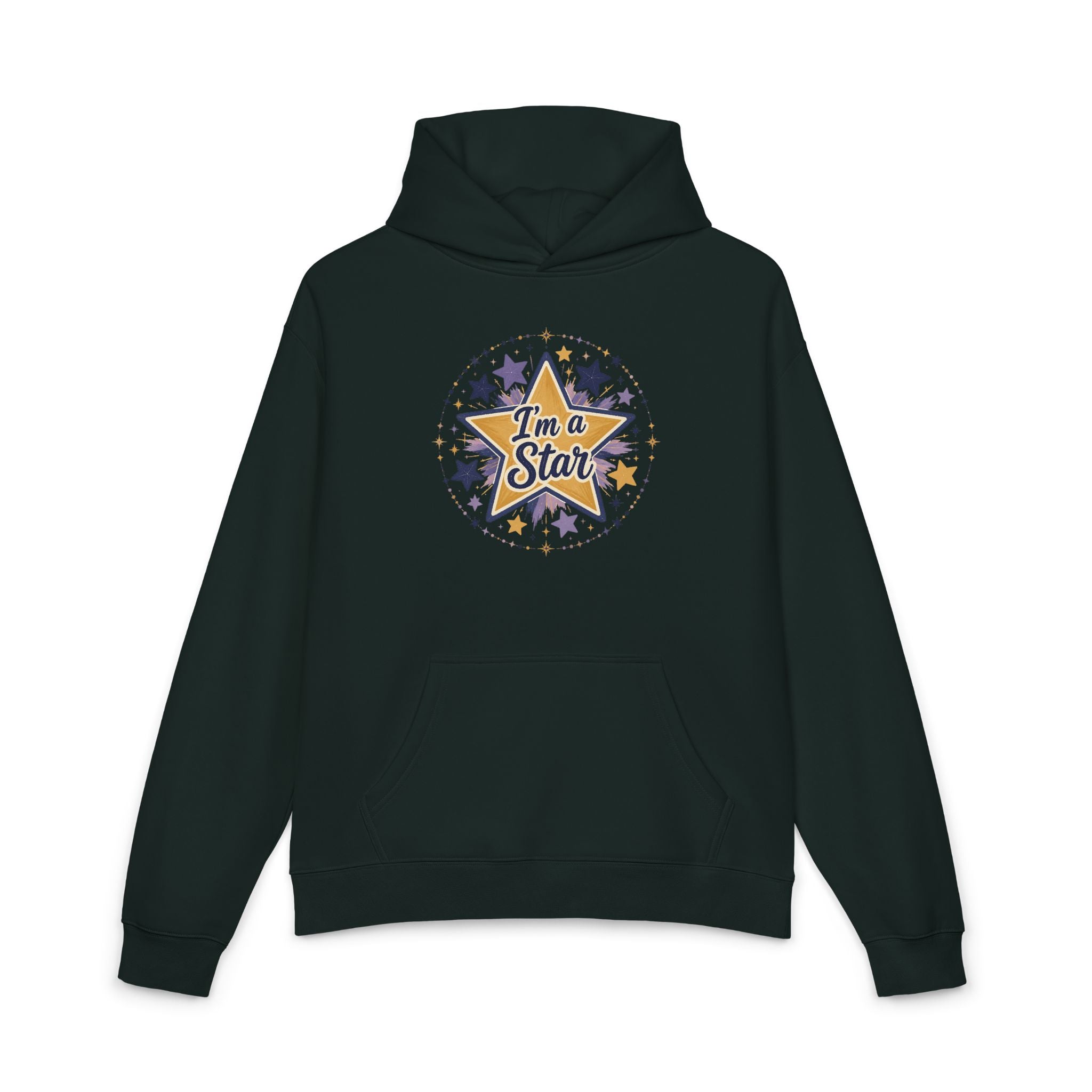 Star Graphic Hoodie — “I’m a Star” Retro Sparkle Design