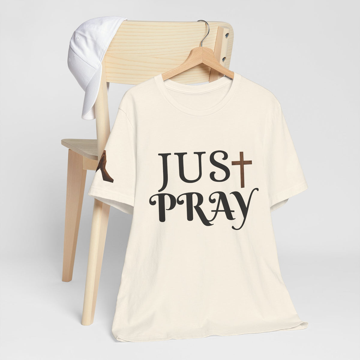 Just Pray T‑Shirt — Christian Faith Tee with Cross Design