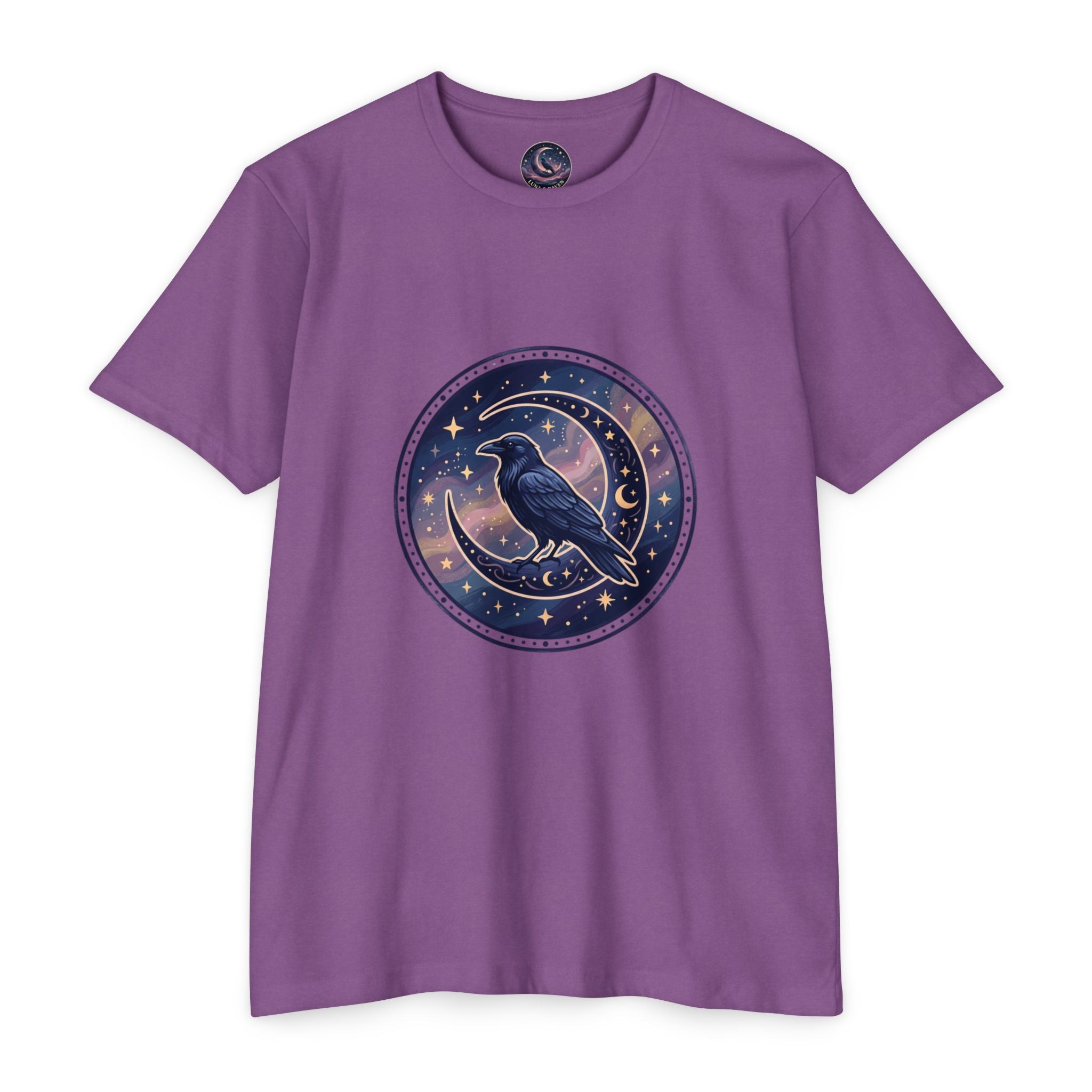 Mystic Raven Moon T-Shirt — Celestial Crow Graphic Tee