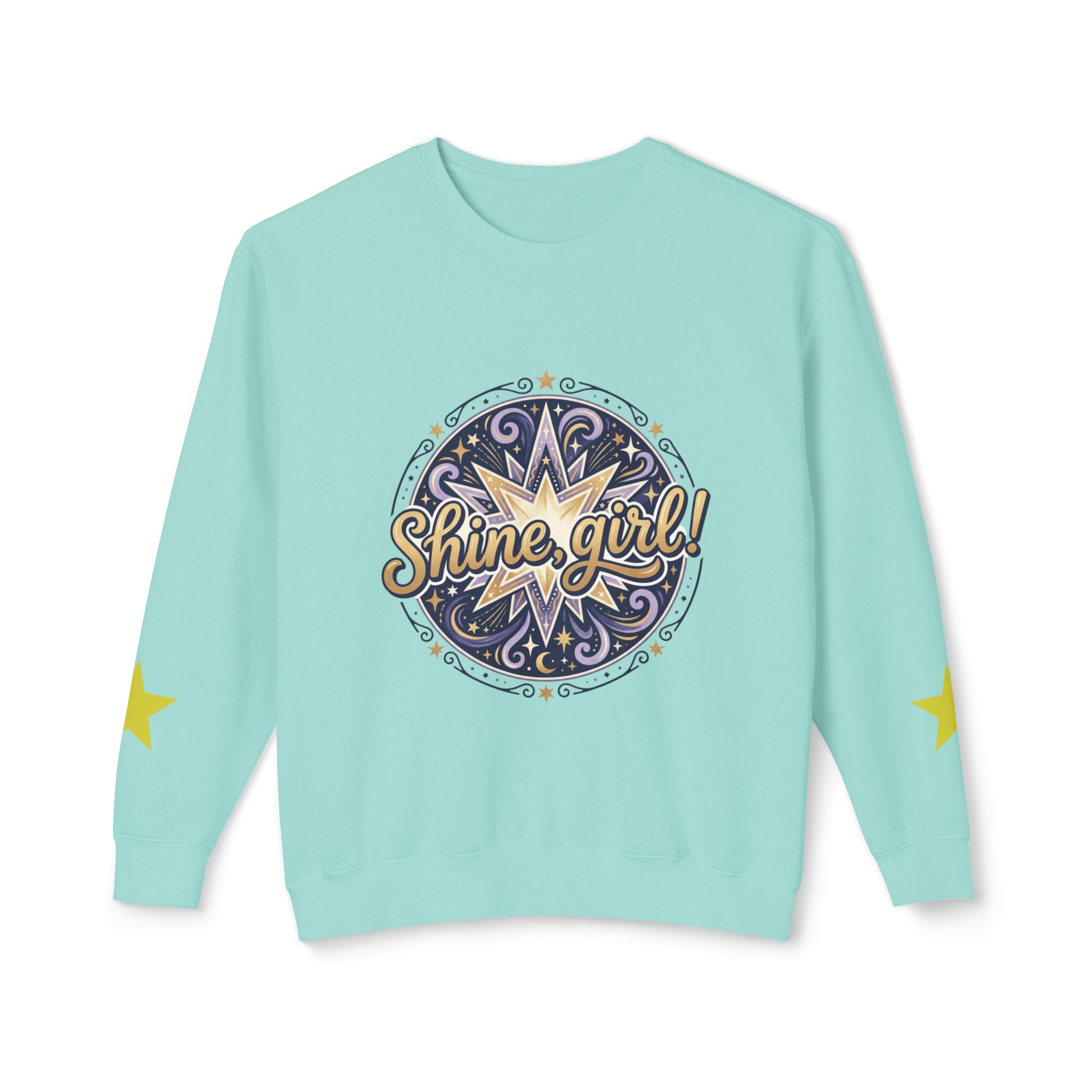 Shine Girl Crewneck Sweatshirt — Retro Star Graphic