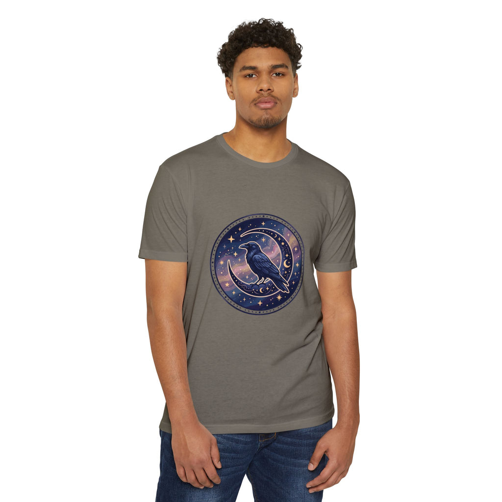 Mystic Raven Moon T-Shirt — Celestial Crow Graphic Tee