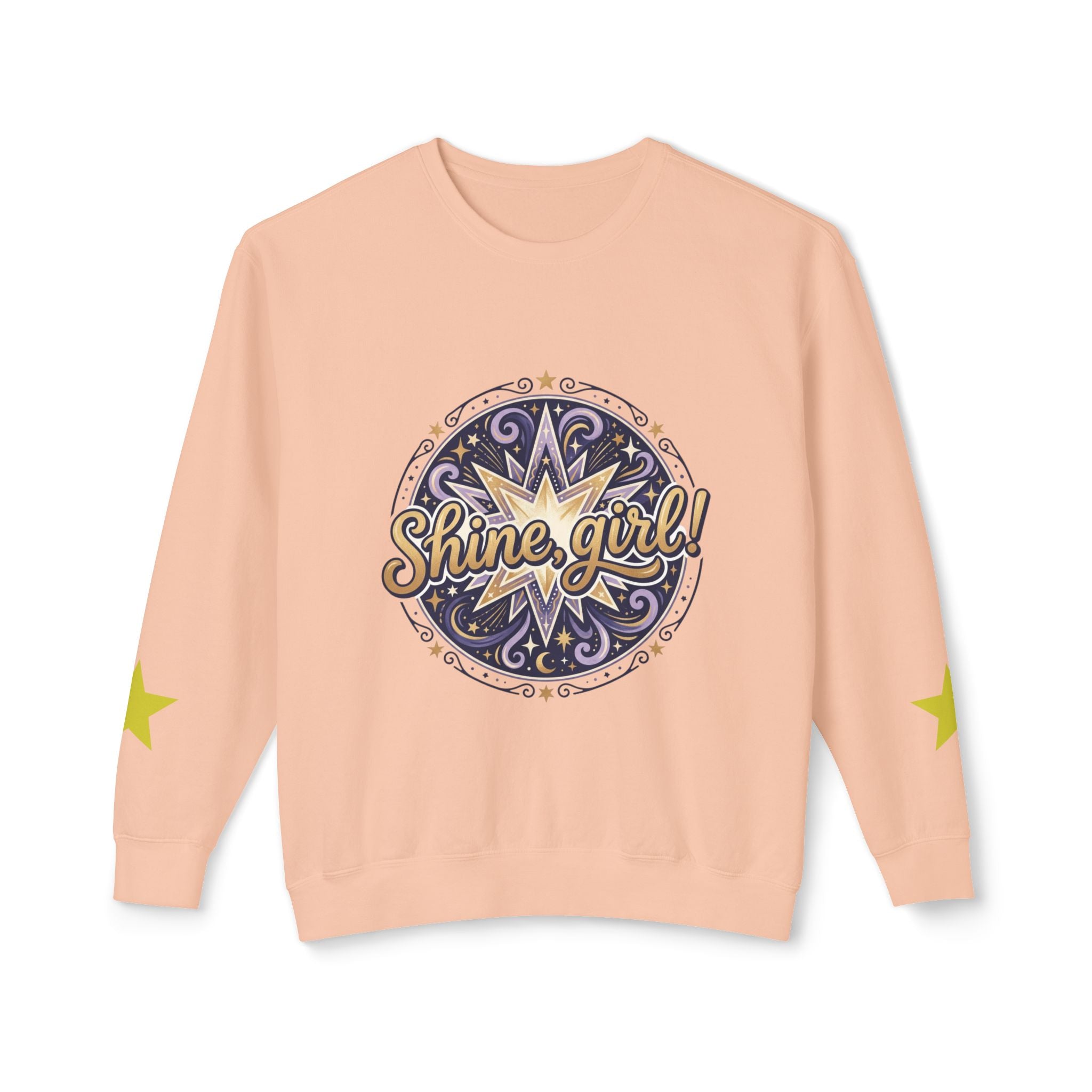 Shine Girl Crewneck Sweatshirt — Retro Star Graphic