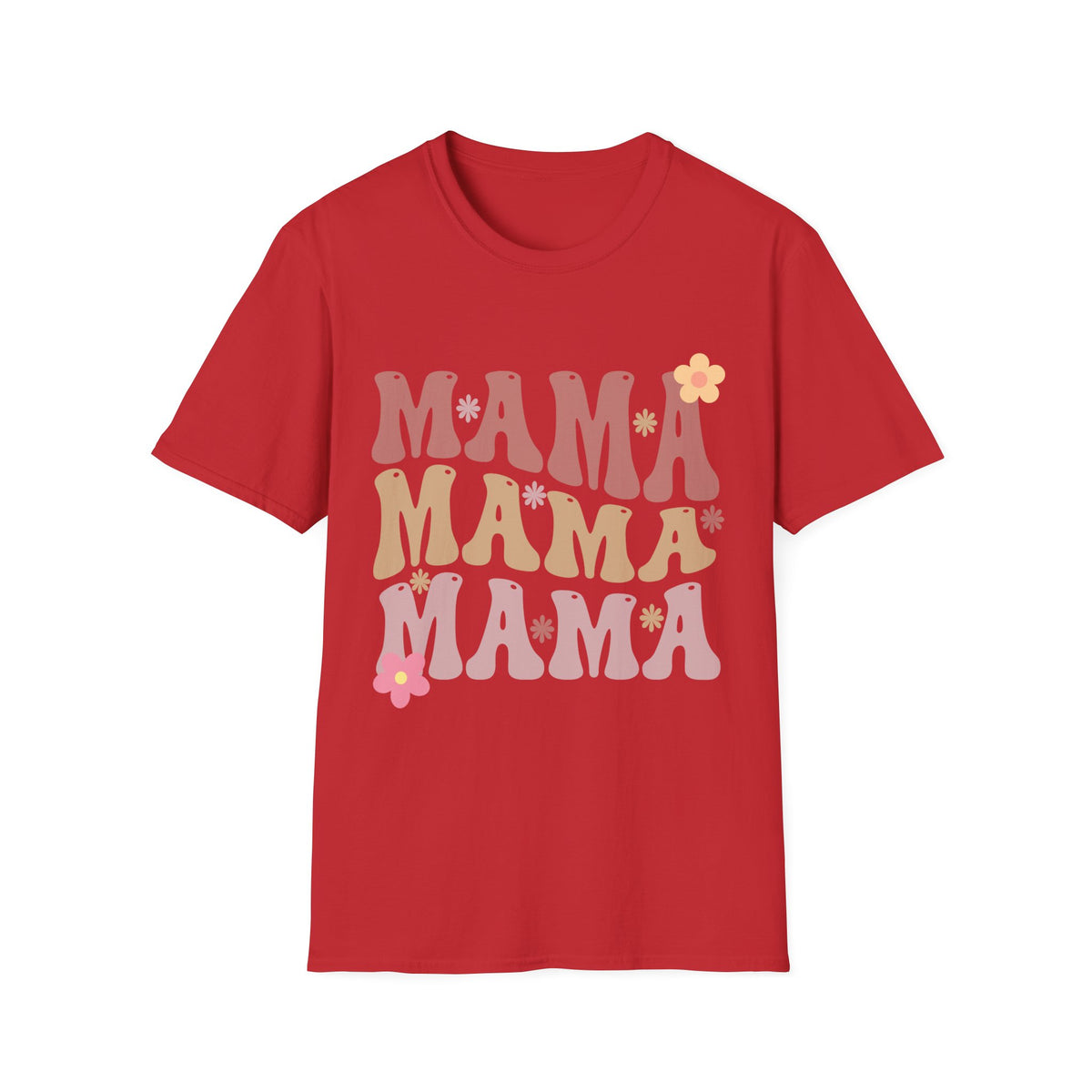 Mama Retro Floral Tee — ’MAMA’ Graphic Women’s T-Shirt