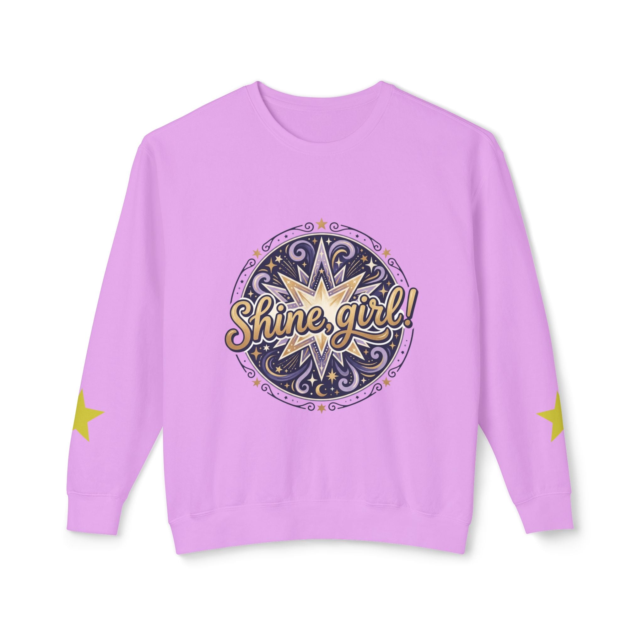 Shine Girl Crewneck Sweatshirt — Retro Star Graphic