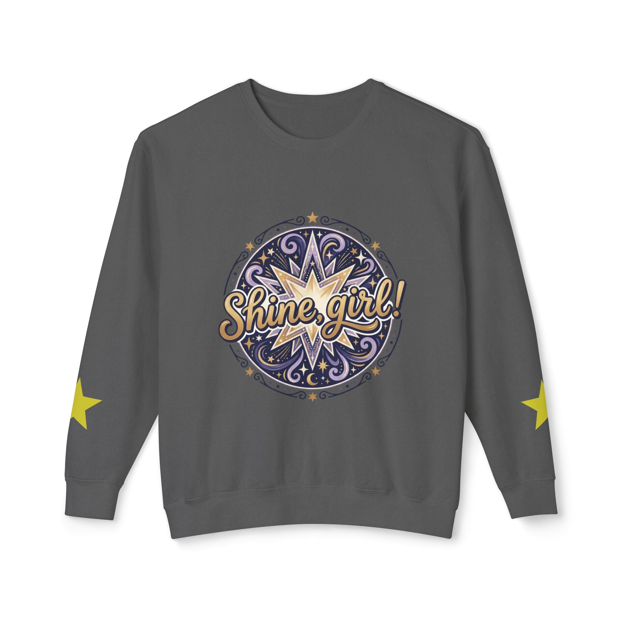 Shine Girl Crewneck Sweatshirt — Retro Star Graphic