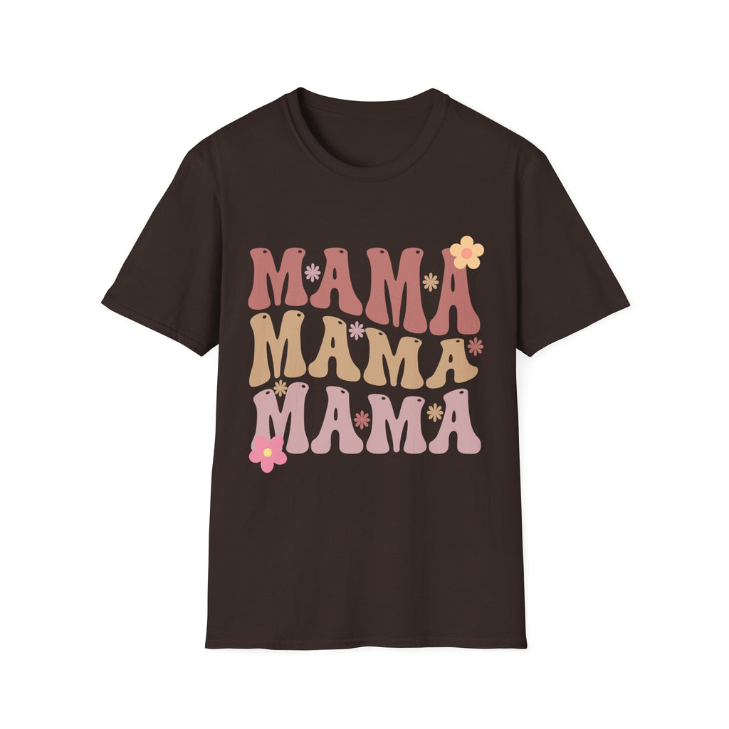 Mama Retro Floral Tee — ’MAMA’ Graphic Women’s T-Shirt