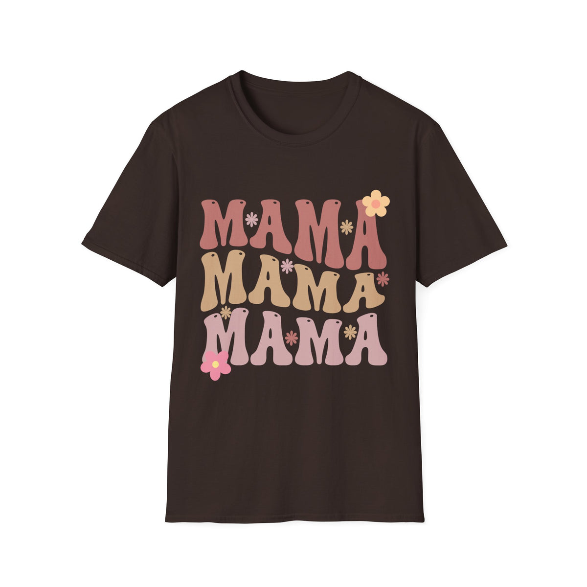 Mama Retro Floral Tee — ’MAMA’ Graphic Women’s T-Shirt