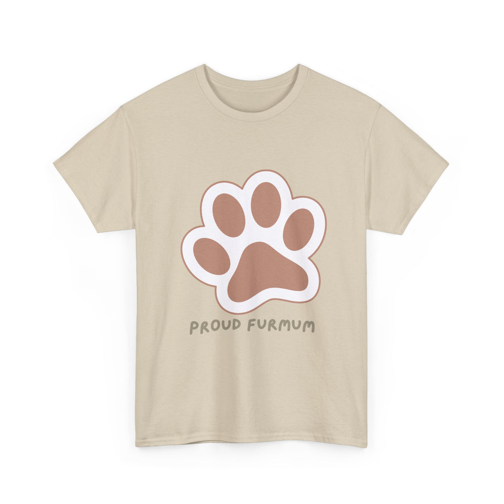 Proud Furmum T-Shirt — Cute Paw Print Tee for Dog Moms